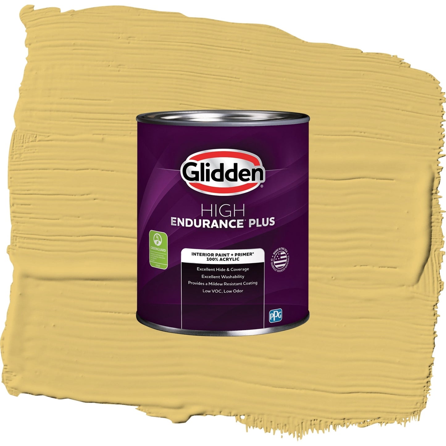 Glidden HEP Tropical Siesta / Yellow, Semi-Gloss Interior Paint with Primer, 1 Quart