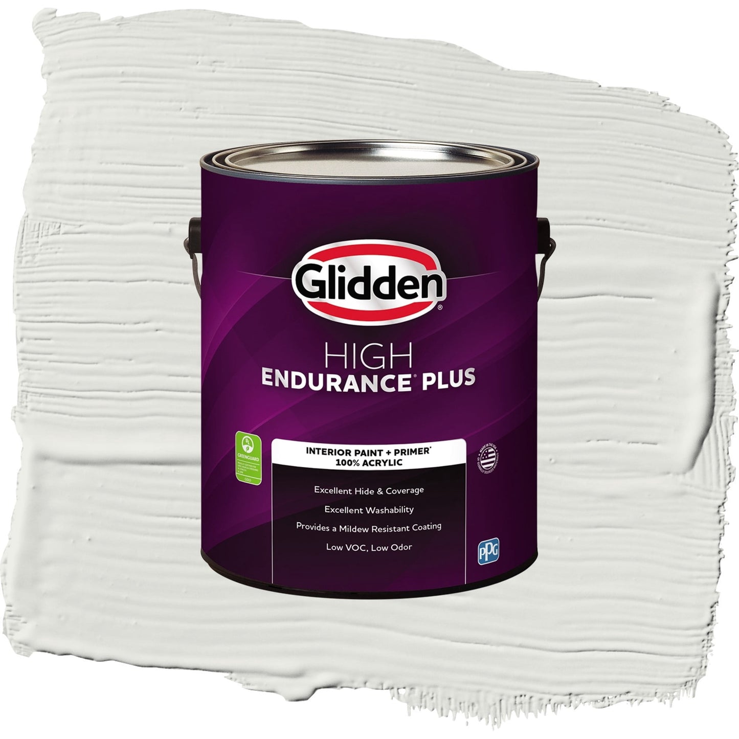 Glidden HEP Tundra Frost / Grey, Flat Interior Paint with Primer, 1 Gallon