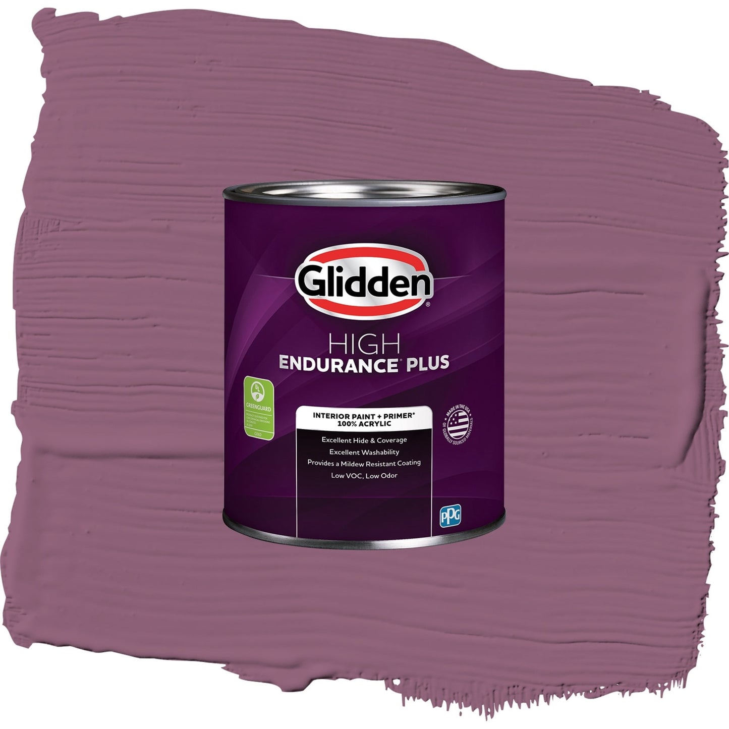 Glidden HEP Victorian Plum / Purple, Eggshell Interior Paint with Primer, 1 Quart