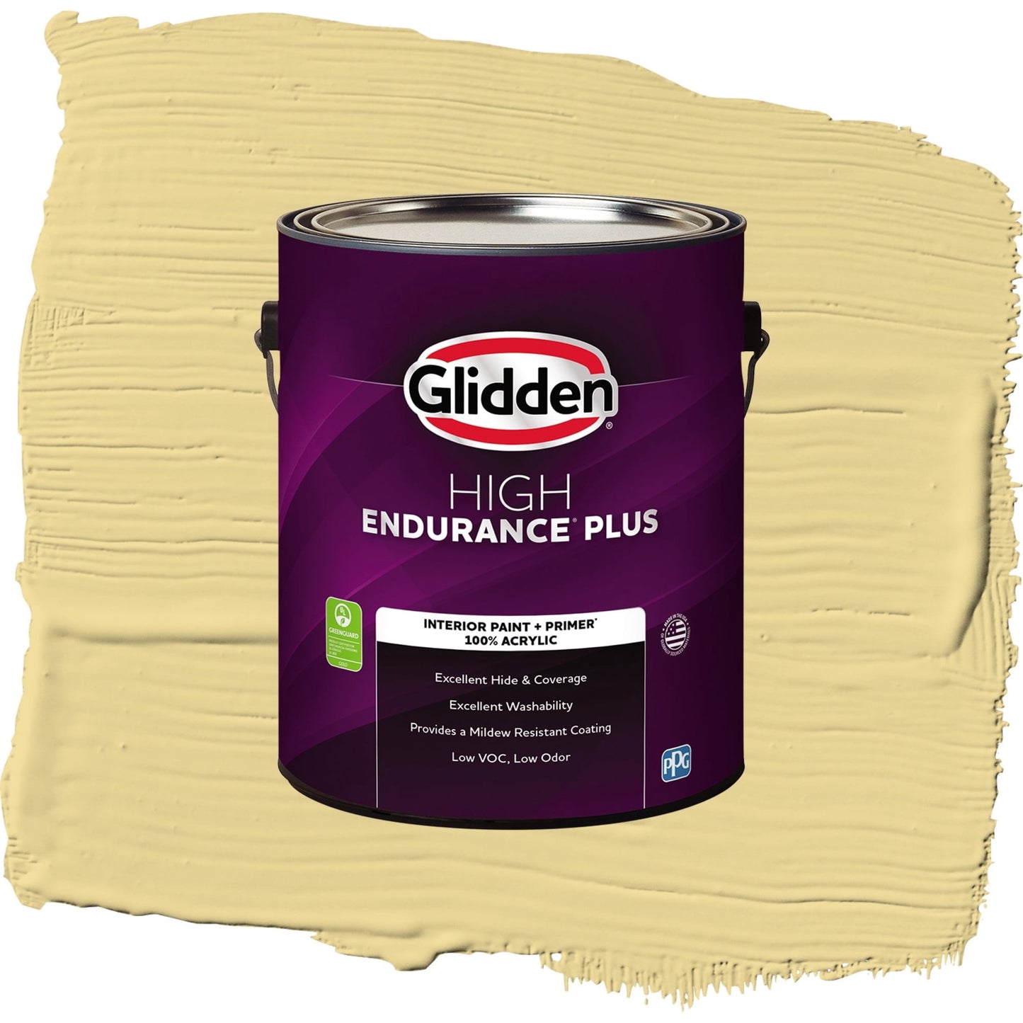 Glidden HEP Wayward Wind / Yellow, Eggshell Interior Paint with Primer, 1 Gallon