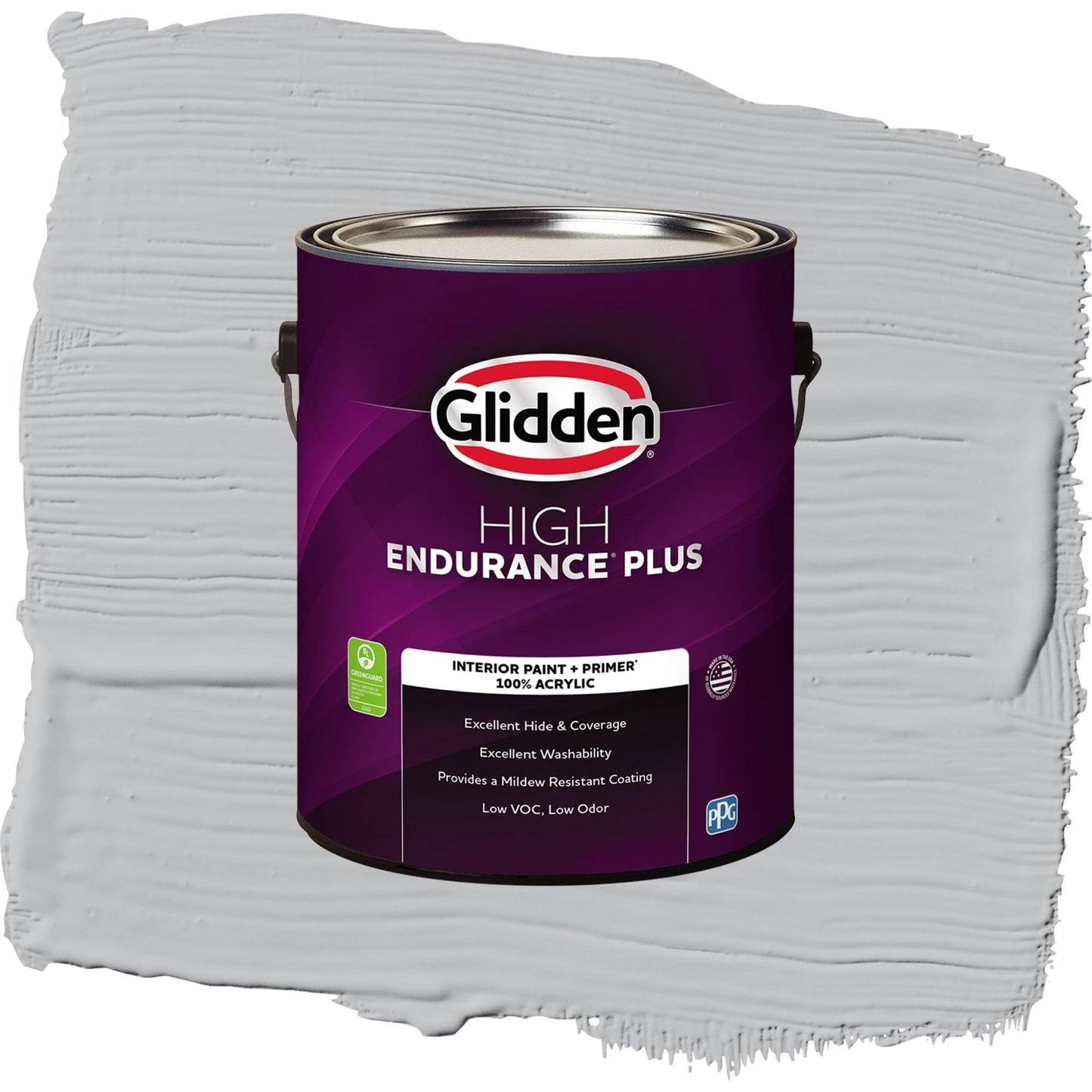 Glidden HEP Whirlwind / Gray, Eggshell Interior Paint with Primer, 1 Gallon