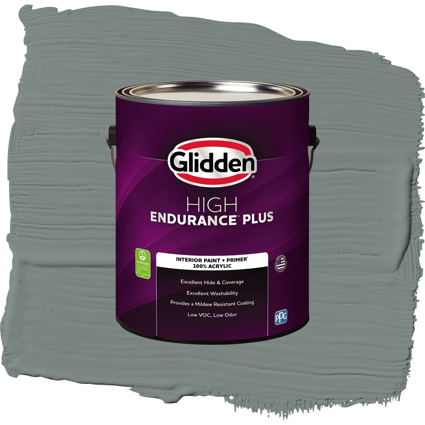 Glidden HEP Thunderbolt / Gray, Eggshell Interior Paint with Primer, 1 Gallon