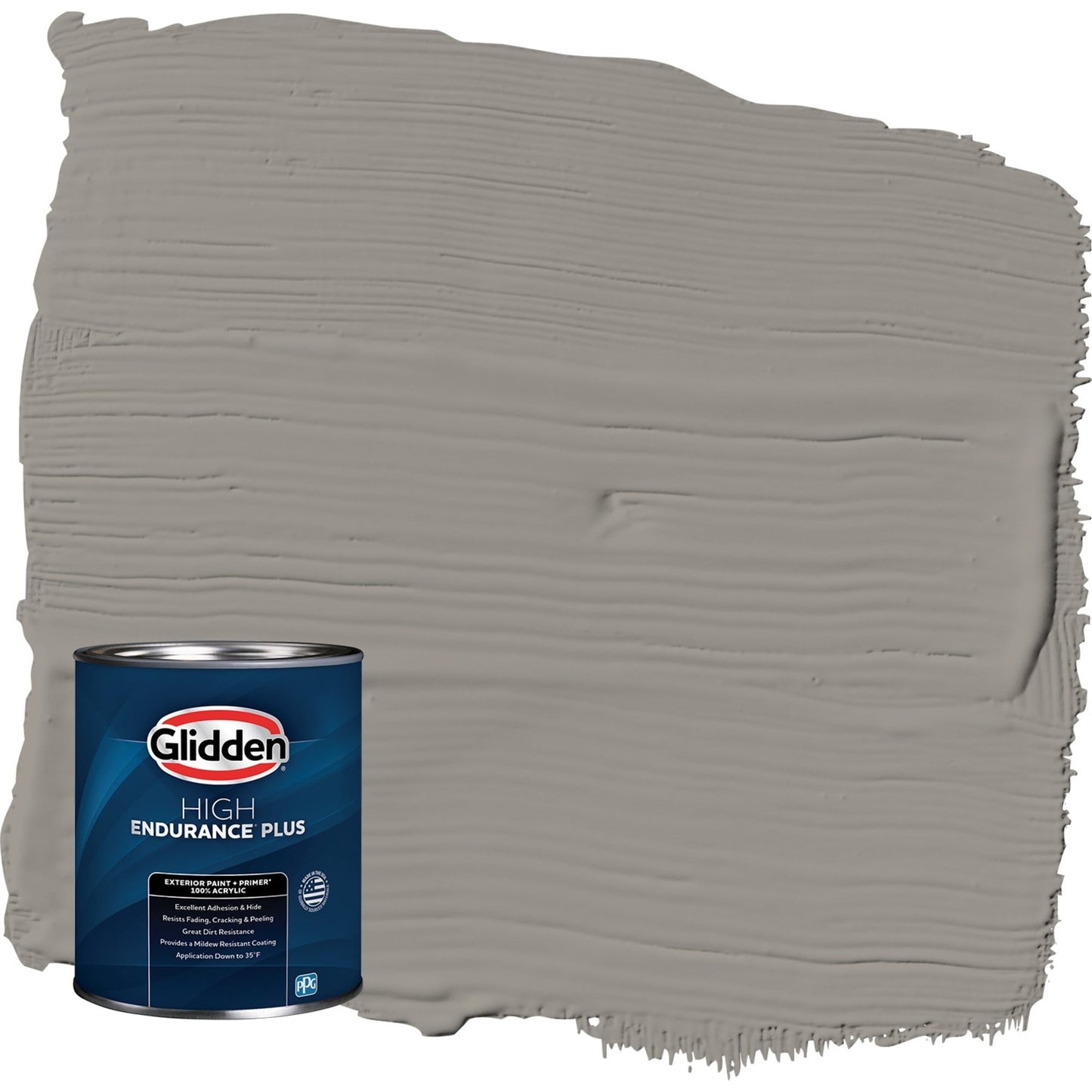 Glidden HEP Lazy Afternoon / Gray Satin Exterior Paint with Primer, 1 Quart