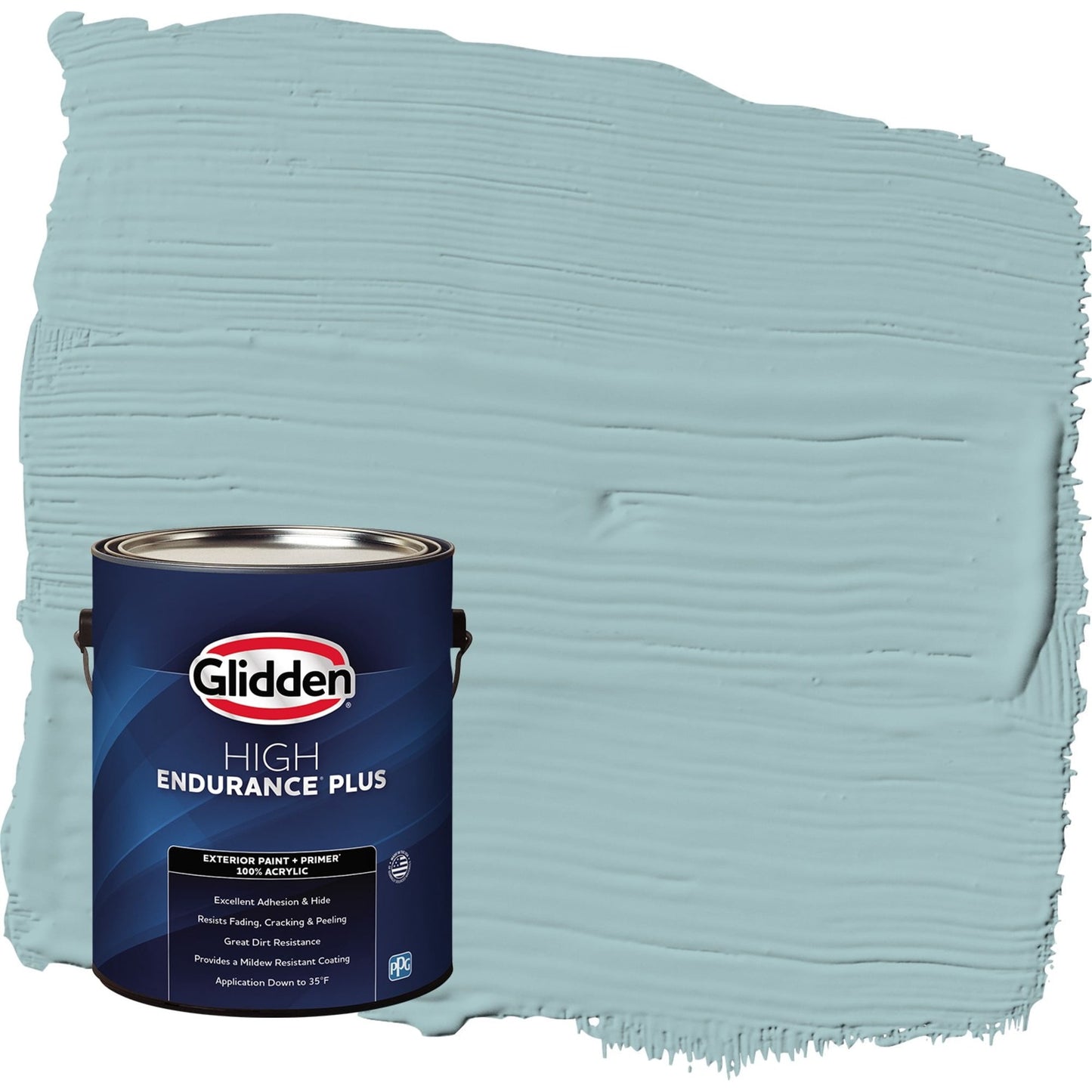 Glidden HEP Lazy River / Blue Satin Exterior Paint with Primer, 1 Gallon