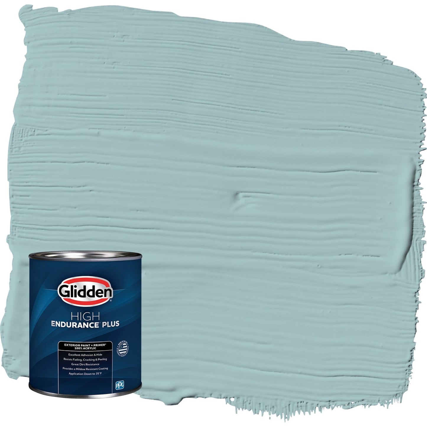 Glidden HEP Lazy River / Blue Satin Exterior Paint with Primer, 1 Quart