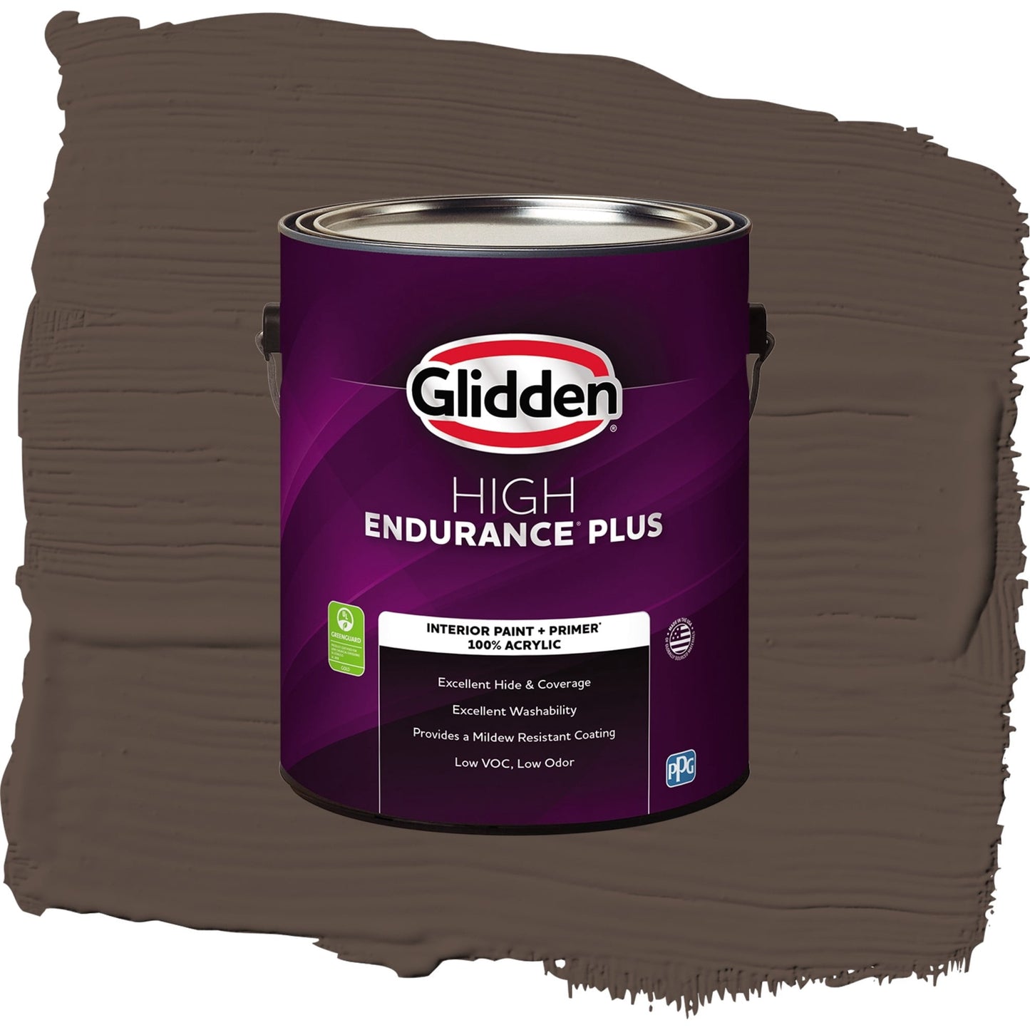 Glidden HEP Sarsaparilla / Brown, Eggshell Interior Paint with Primer, 1 Gallon