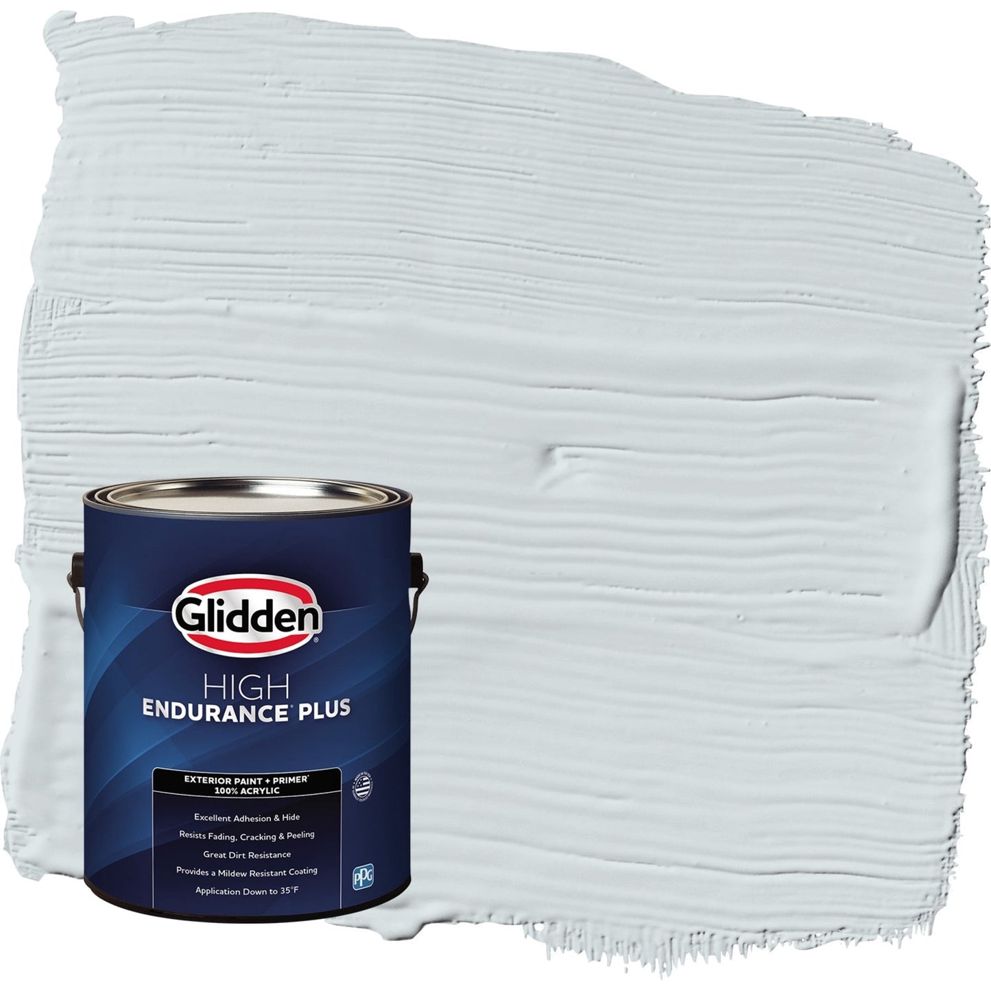 Glidden HEP Tinsel / Gray Satin Exterior Paint with Primer, 1 Gallon
