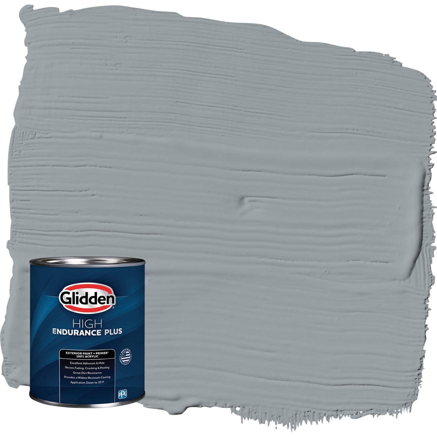 Glidden HEP UFO / Gray Satin Exterior Paint with Primer, 1 Quart