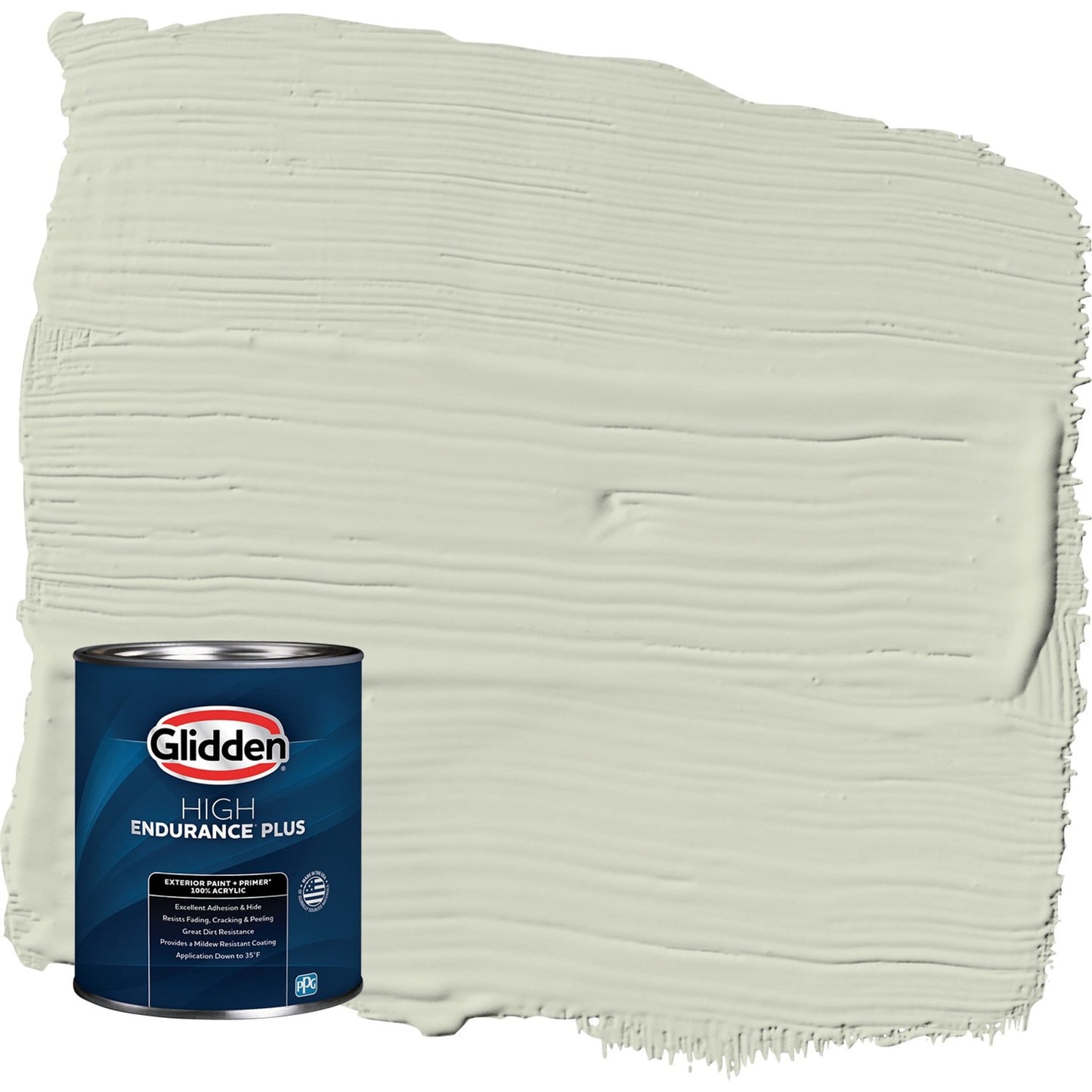 Glidden HEP White Sage / Green Satin Exterior Paint with Primer, 1 Quart