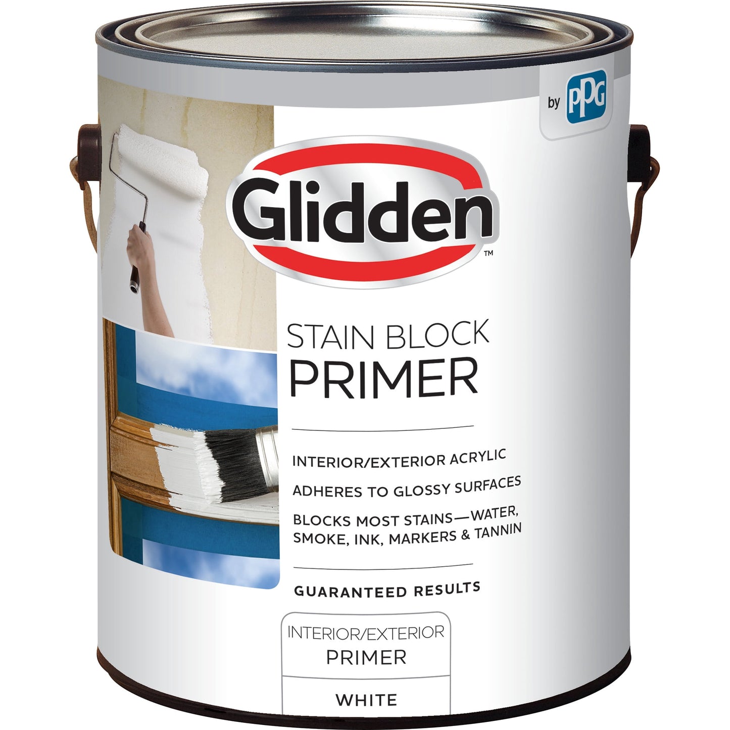 Glidden Glidden Primer Mate Bloqueadora de Manchas para Interiores/exteriores, Blanco, 1 Galón