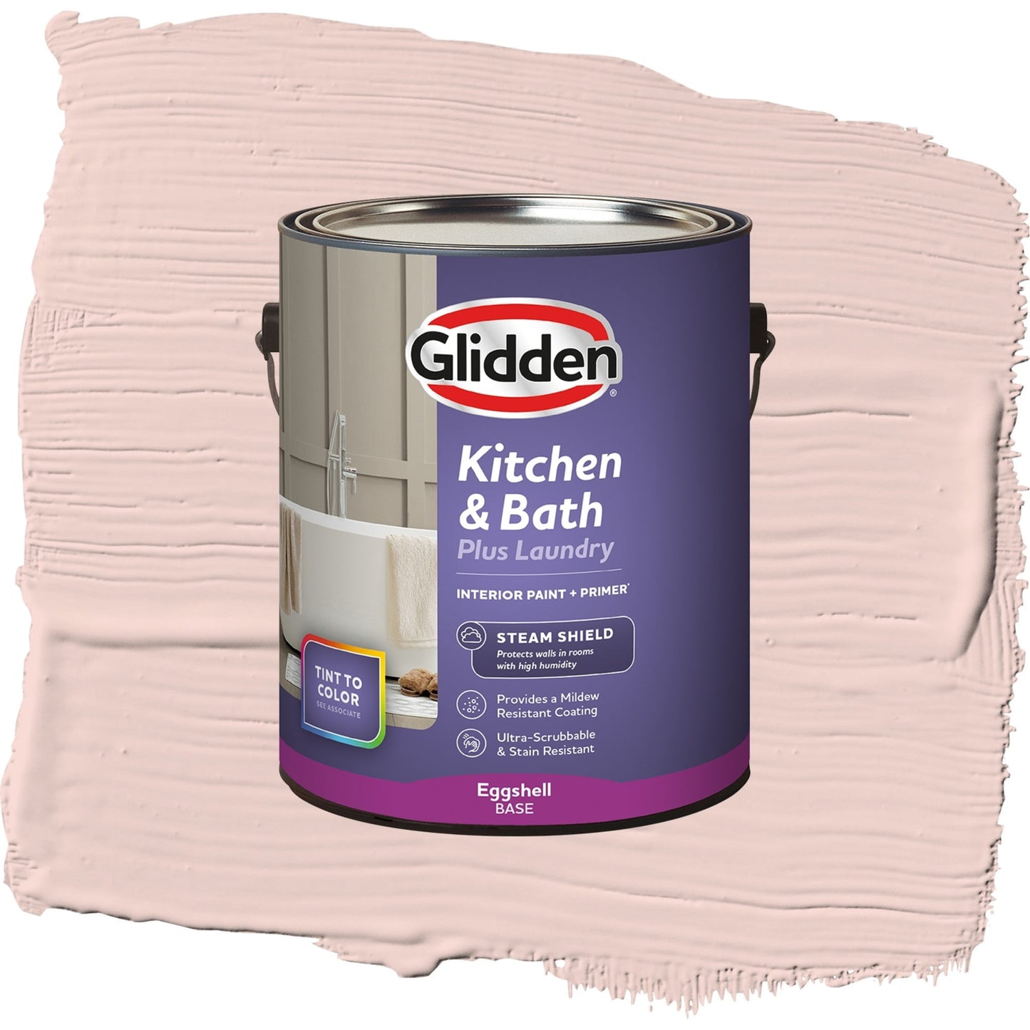 Glidden Glidden Kitchen Bath and Laundry Honeysweet / Orange, Eggshell Interior Paint with Primer, 1 Gallon