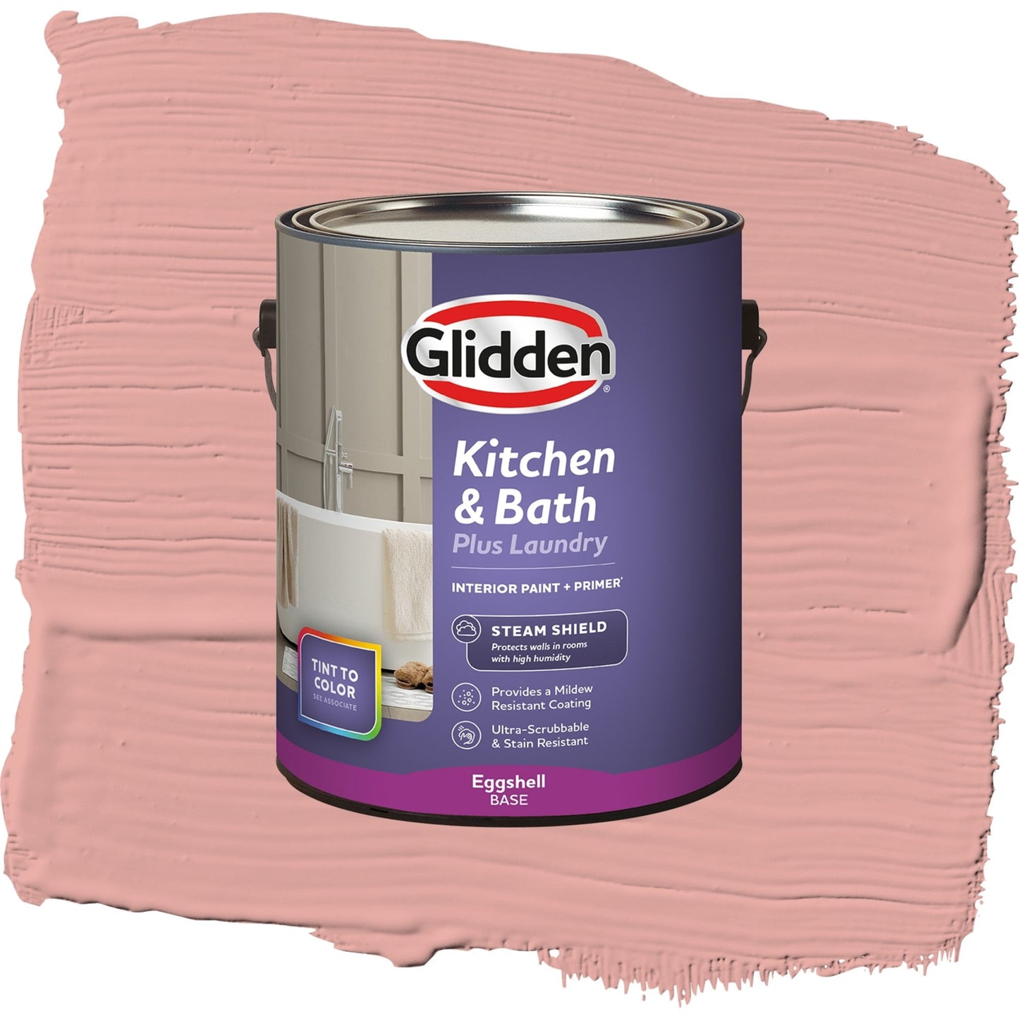 Glidden Glidden Kitchen Bath and Laundry Lazy Summer / Orange, Eggshell Interior Paint with Primer, 1 Gallon