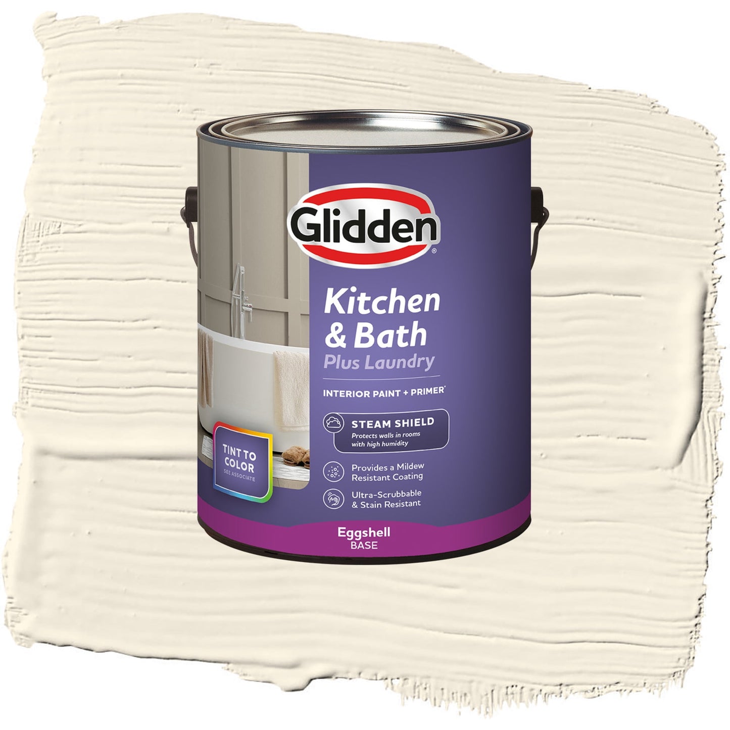 Glidden Glidden Kitchen Bath and Laundry Milk Paint / Beige, Eggshell Interior Paint with Primer, 1 Gallon