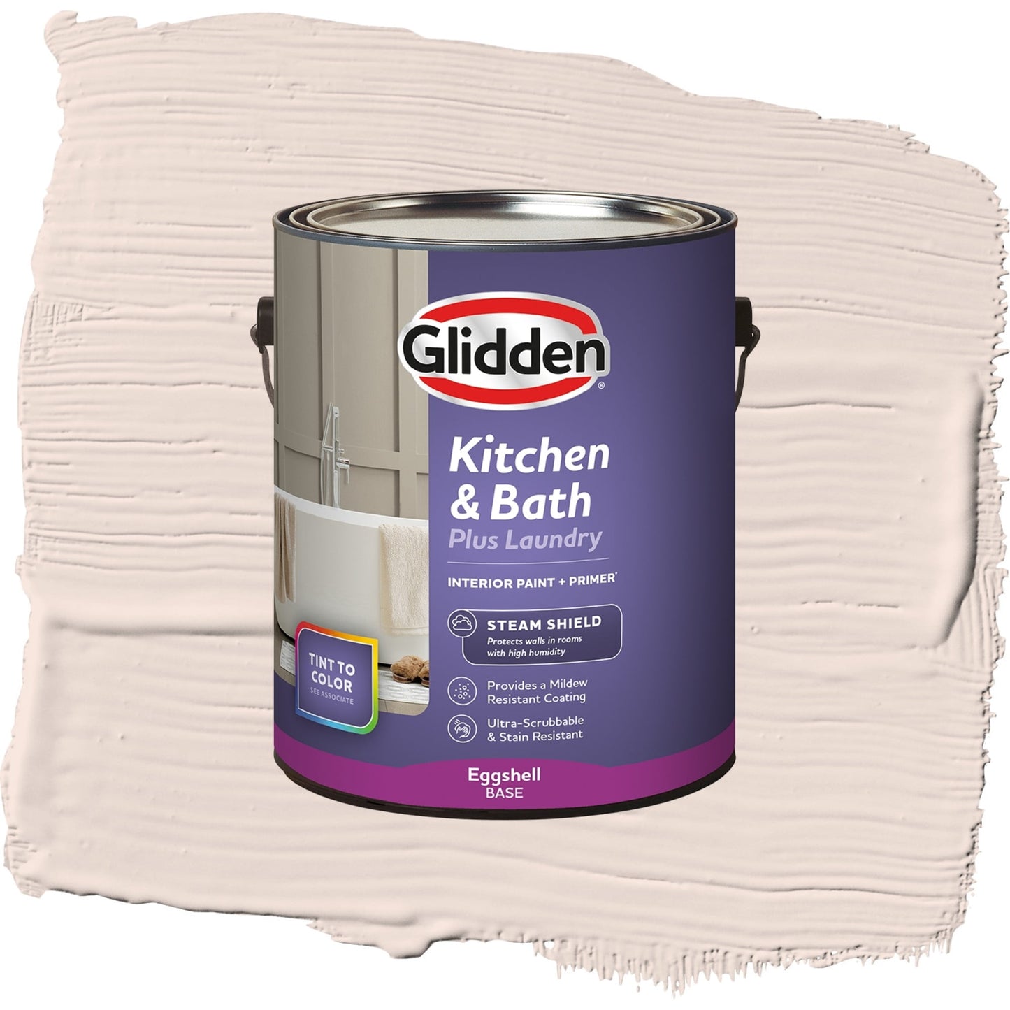 Glidden Glidden Kitchen Bath and Laundry Sandy Beach / Orange, Eggshell Interior Paint with Primer, 1 Gallon