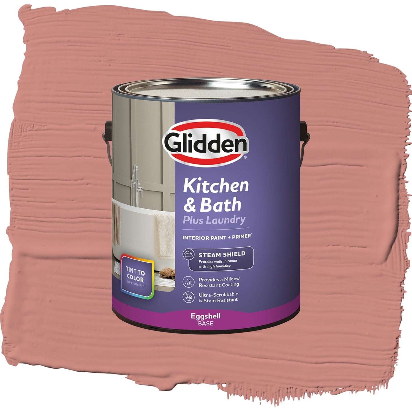 Glidden Glidden Kitchen Bath and Laundry Sunstone / Orange, Eggshell Interior Paint with Primer, 1 Gallon