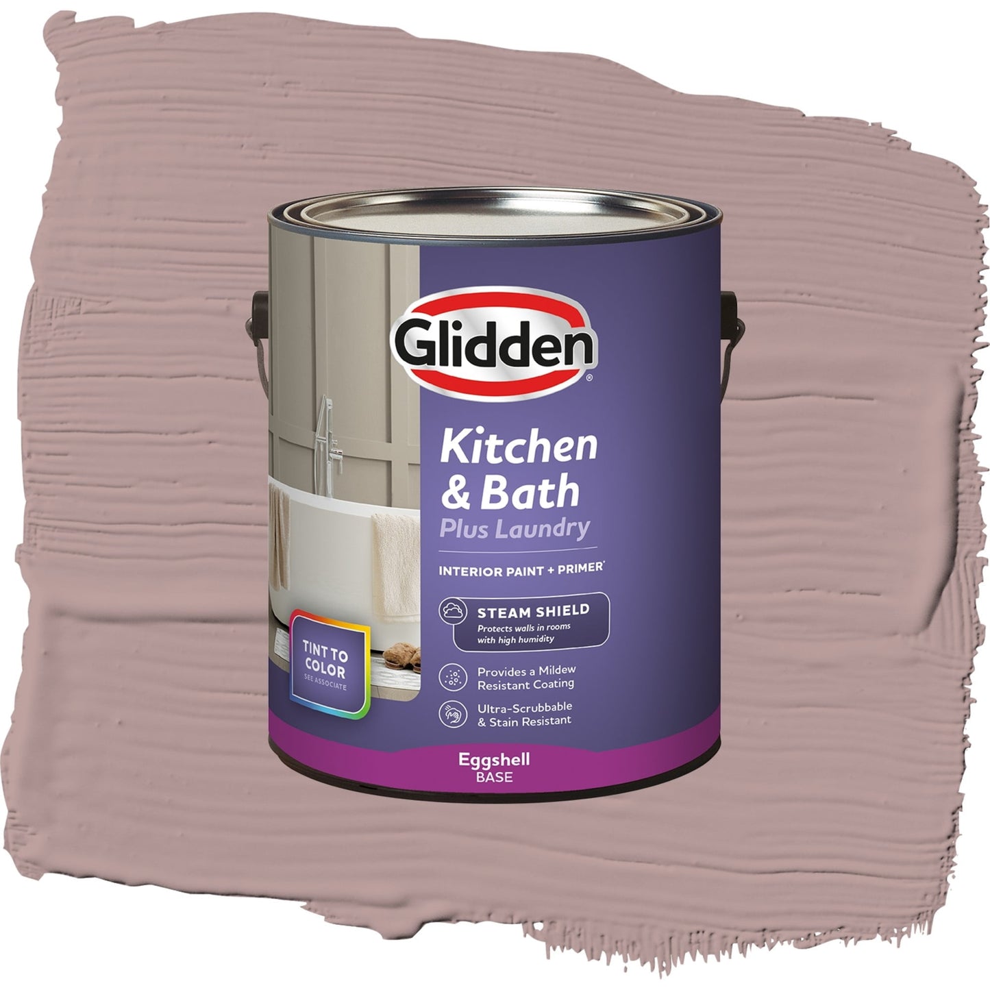 Glidden Glidden Kitchen Bath and Laundry Tawny Mushroom / Pink, Eggshell Interior Paint with Primer, 1 Gallon