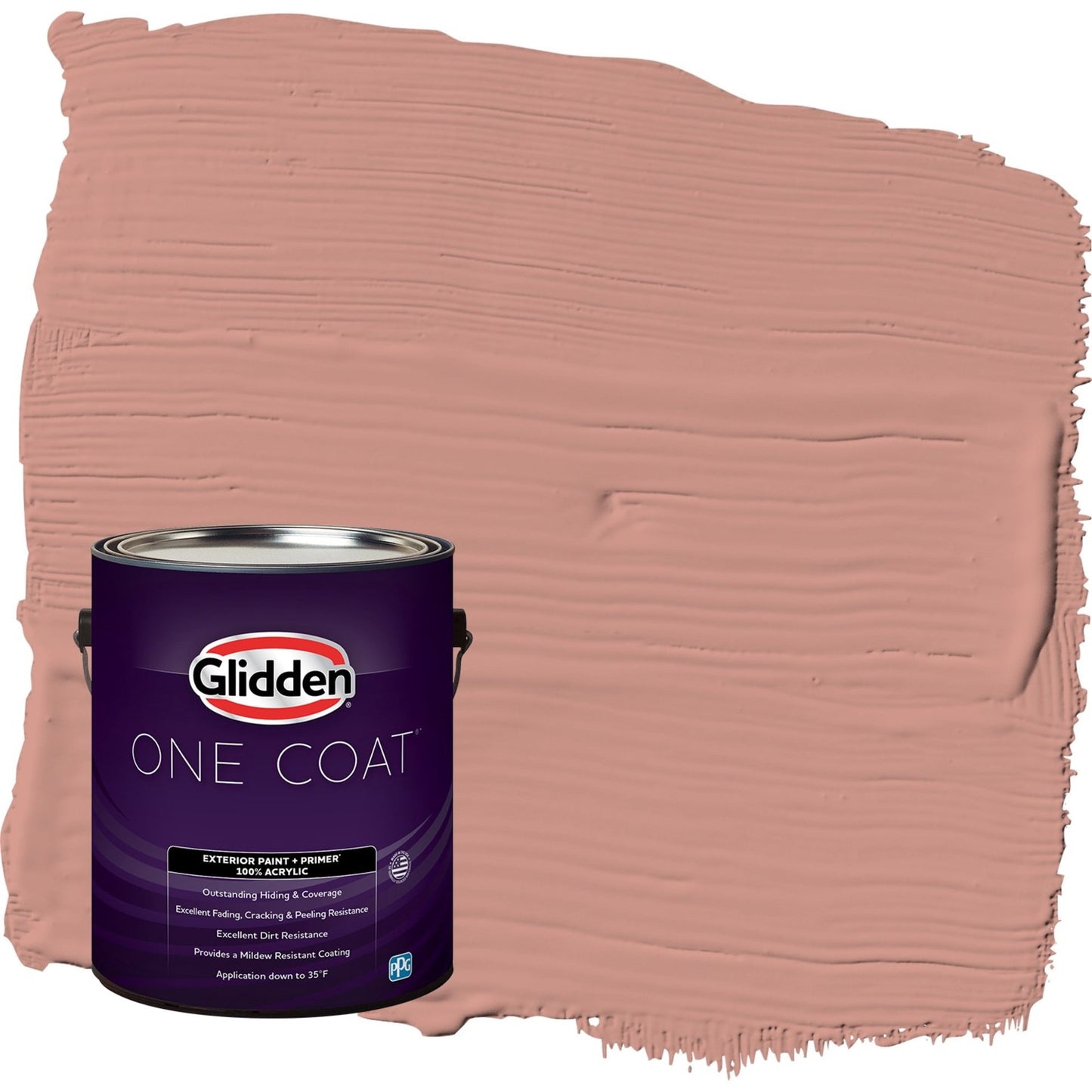 Glidden One Coat Long Weekend / Orange Semi-Gloss Exterior Paint with Primer, 1 Gallon