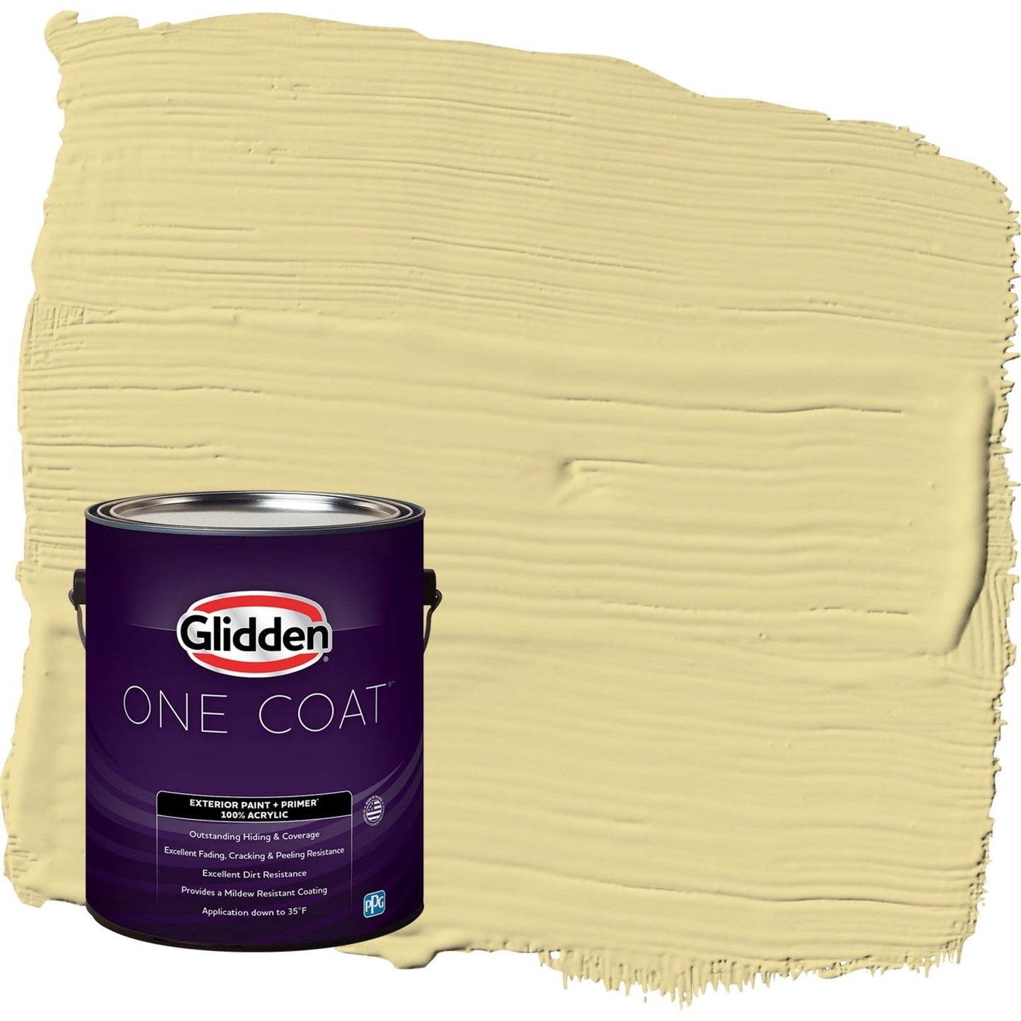 Glidden One Coat Twinkle Toes / Green Semi-Gloss Exterior Paint with Primer, 1 Gallon