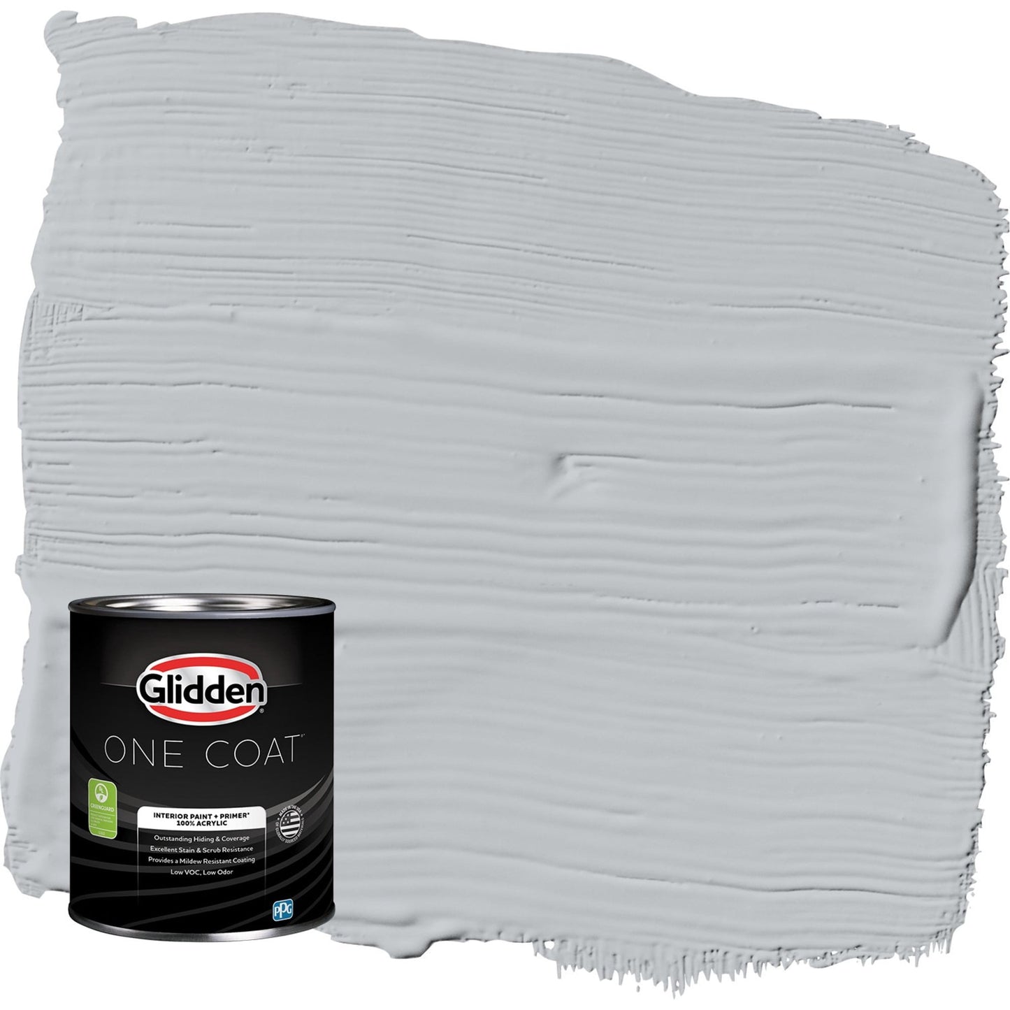 Glidden One Coat Train / Gray Semi-Gloss Interior Paint with Primer, 1 Quart