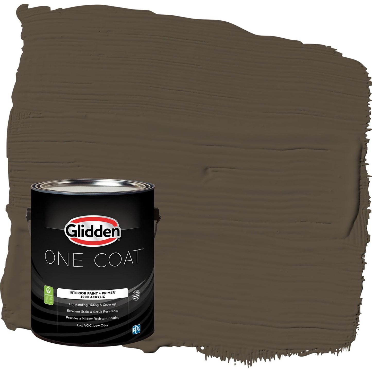 Glidden One Coat Afternoon Tea / Brown Eggshell Interior Paint with Primer, 1 Gallon