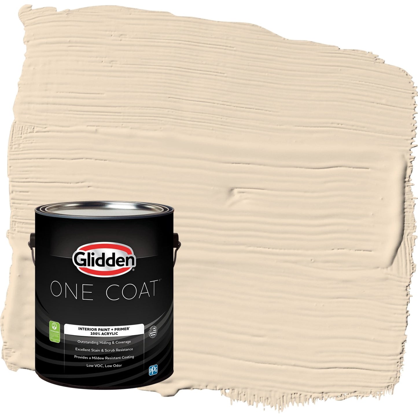 Glidden One Coat Antique Parchment / Beige Flat Interior Paint with Primer, 1 Gallon
