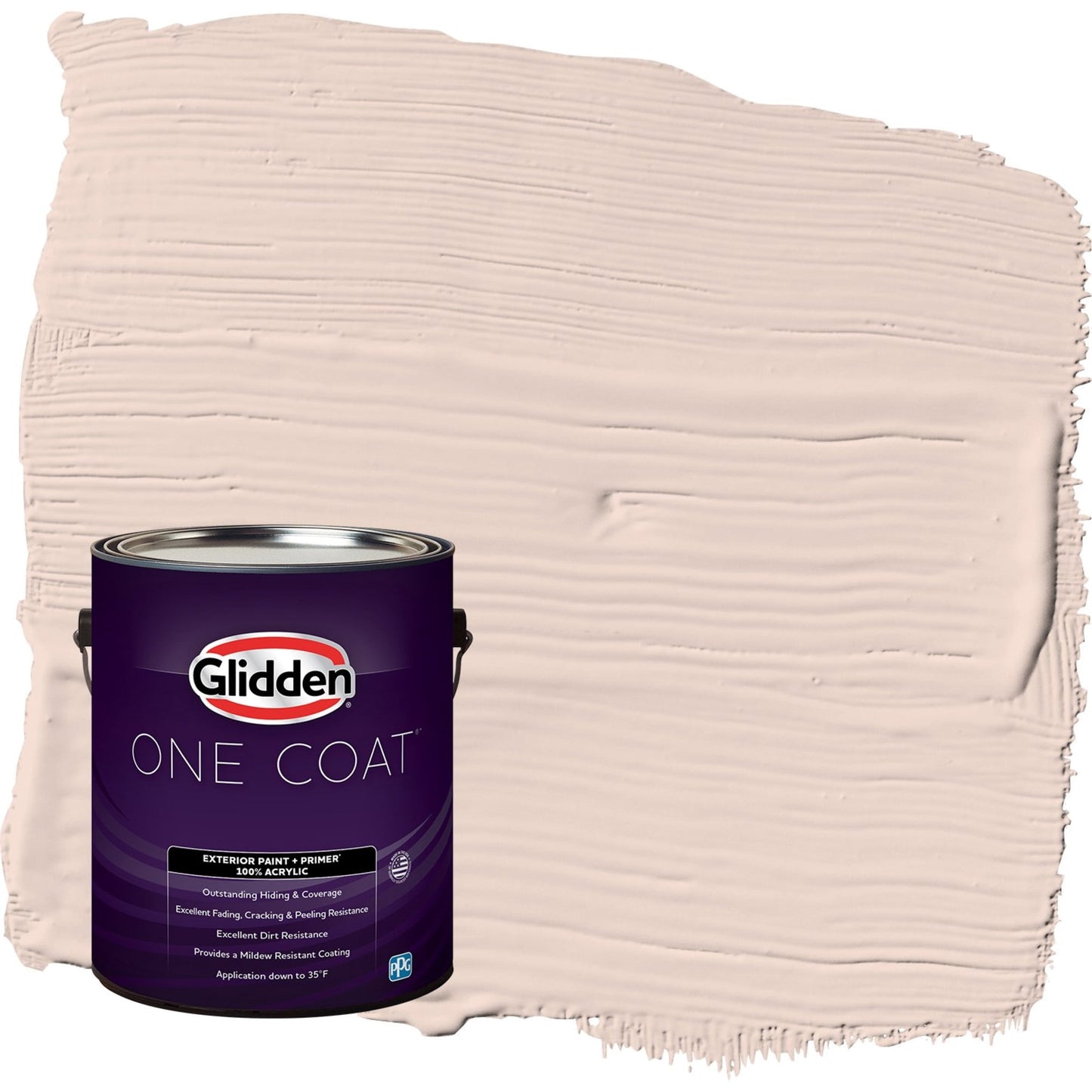 Glidden One Coat Bare Beige / Orange Satin Exterior Paint with Primer, 1 Gallon