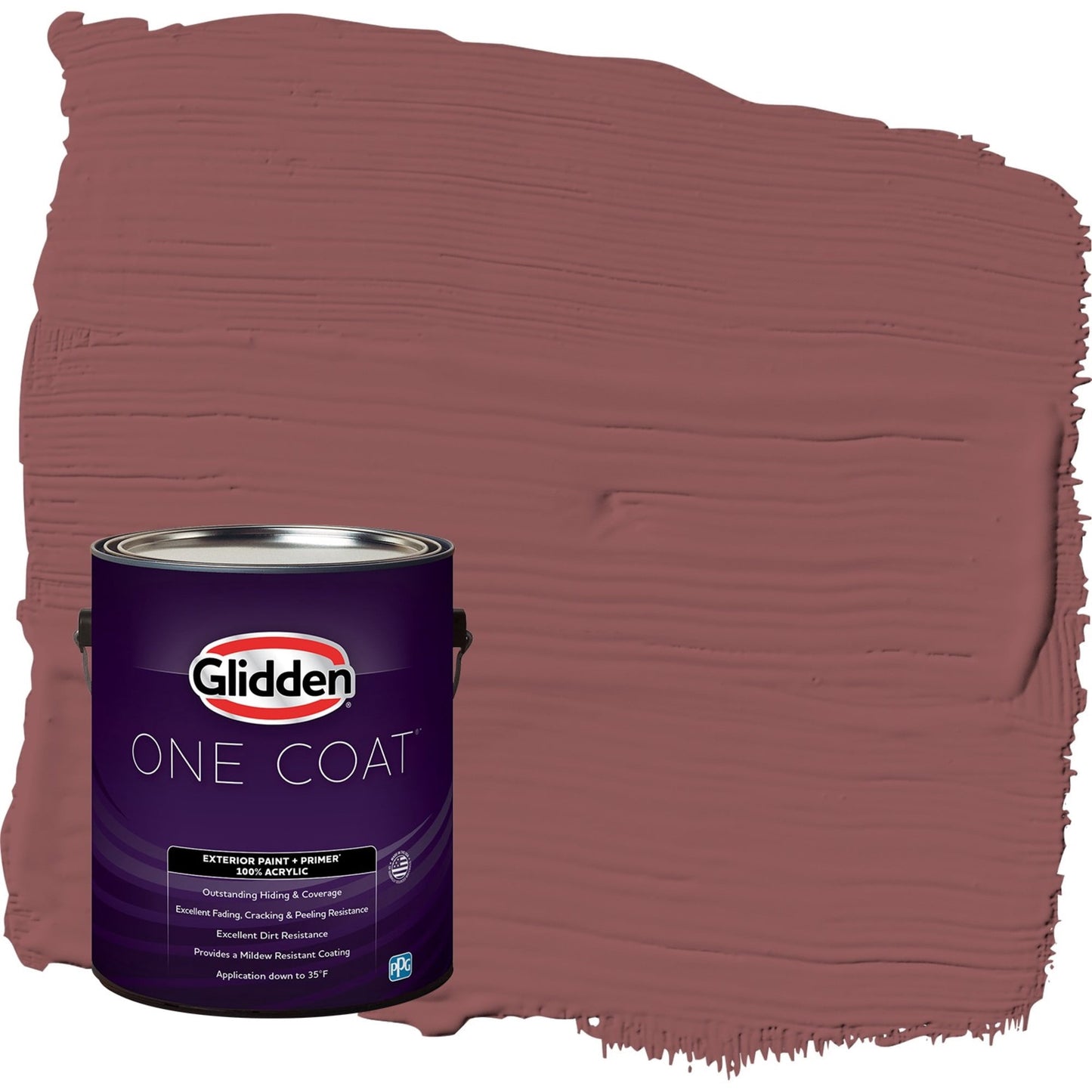 Glidden One Coat Barn Door / Red Flat Exterior Paint with Primer, 1 Gallon
