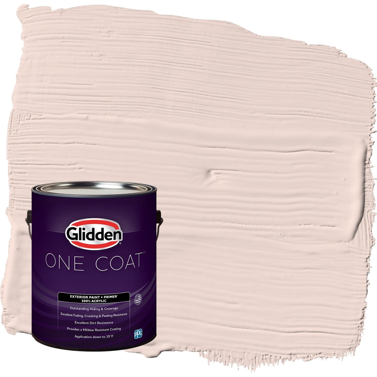 Glidden One Coat Coral Cream / Orange Flat Exterior Paint with Primer, 1 Gallon
