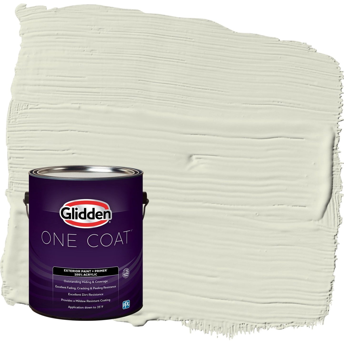 Glidden One Coat Pinch of Pistachio / Green Flat Exterior Paint with Primer, 1 Gallon