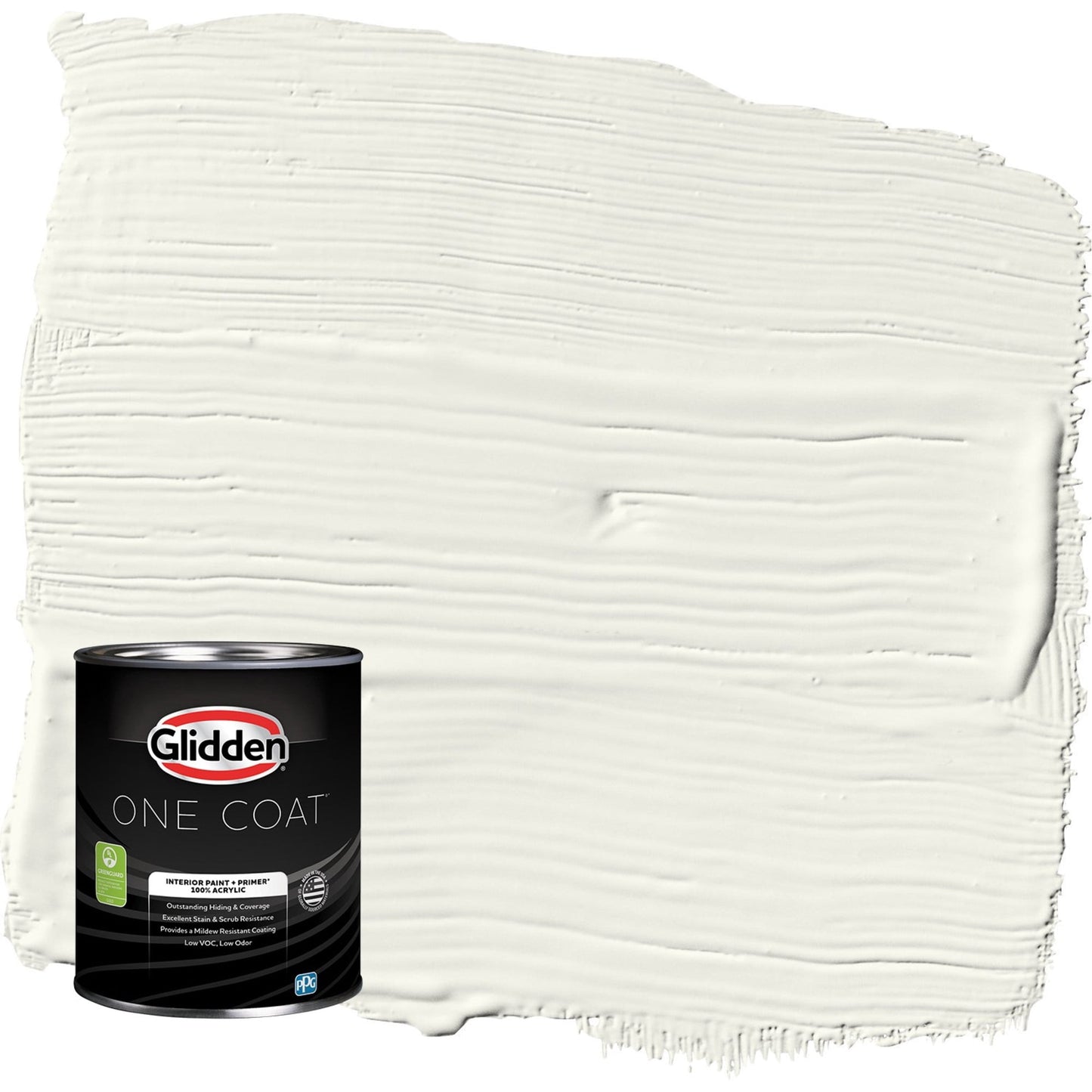 Glidden One Coat Gypsum / Off-White Eggshell Interior Paint with Primer, 1 Quart