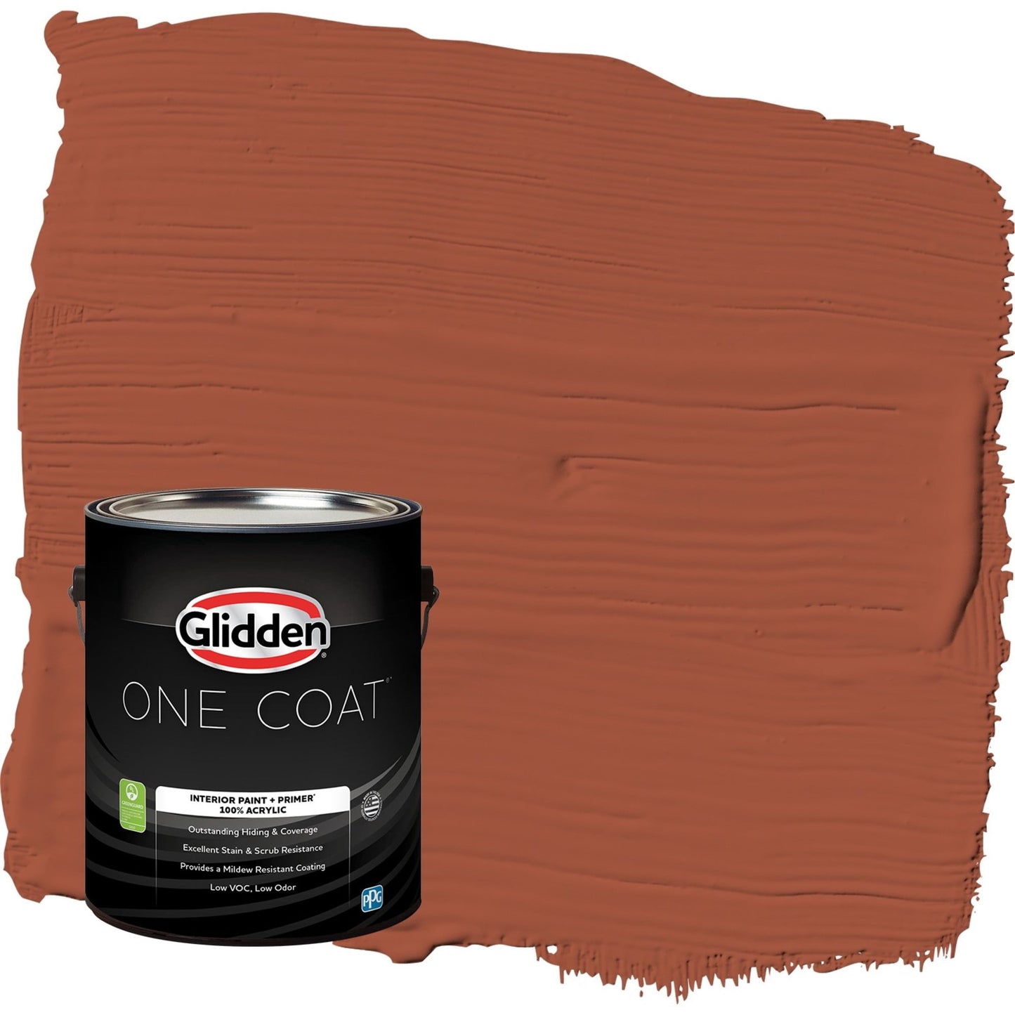 Glidden One Coat Ancient Copper / Orange Eggshell Interior Paint with Primer, 1 Gallon