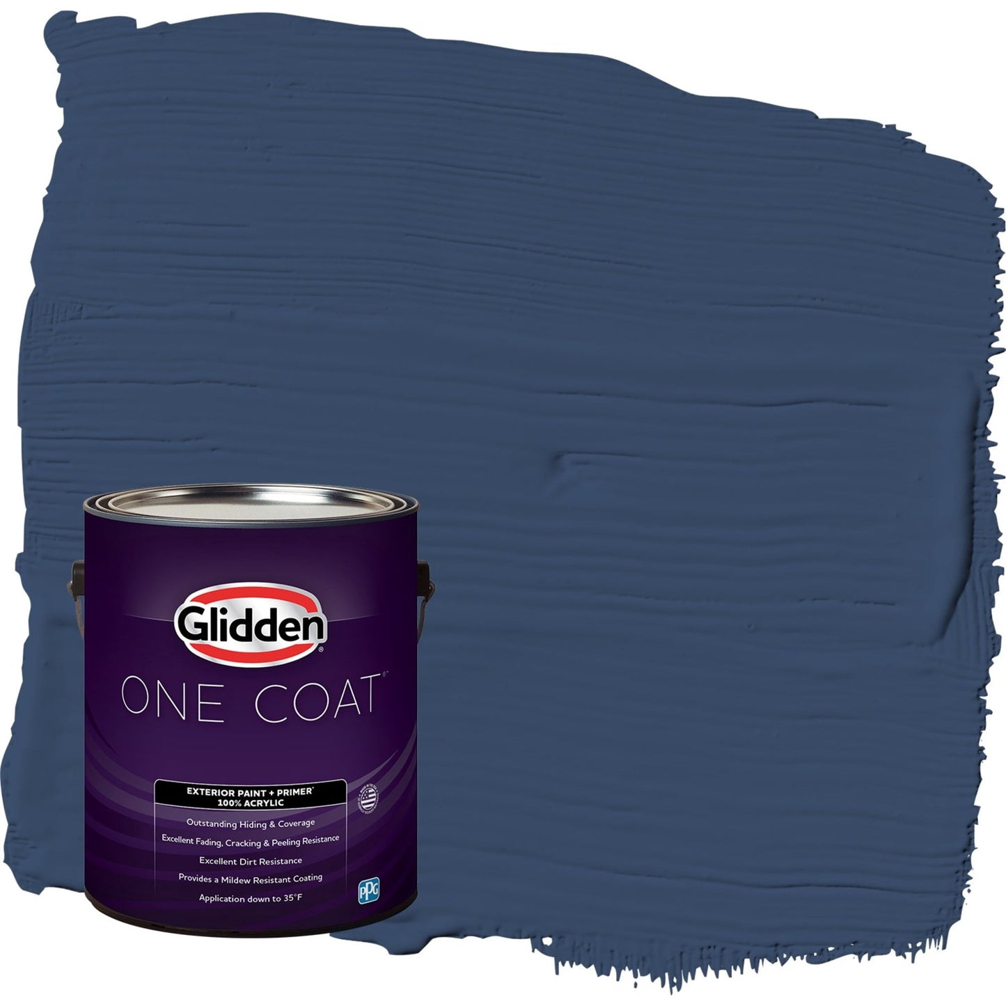 Glidden One Coat Annapolis Blue Semi-Gloss Interior Paint with Primer, 1 Gallon