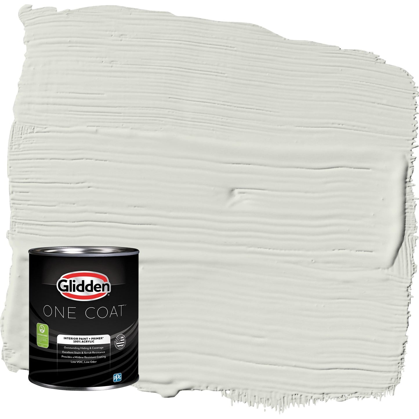 Glidden One Coat Anonymous / Green Eggshell Interior Paint with Primer, 1 Quart