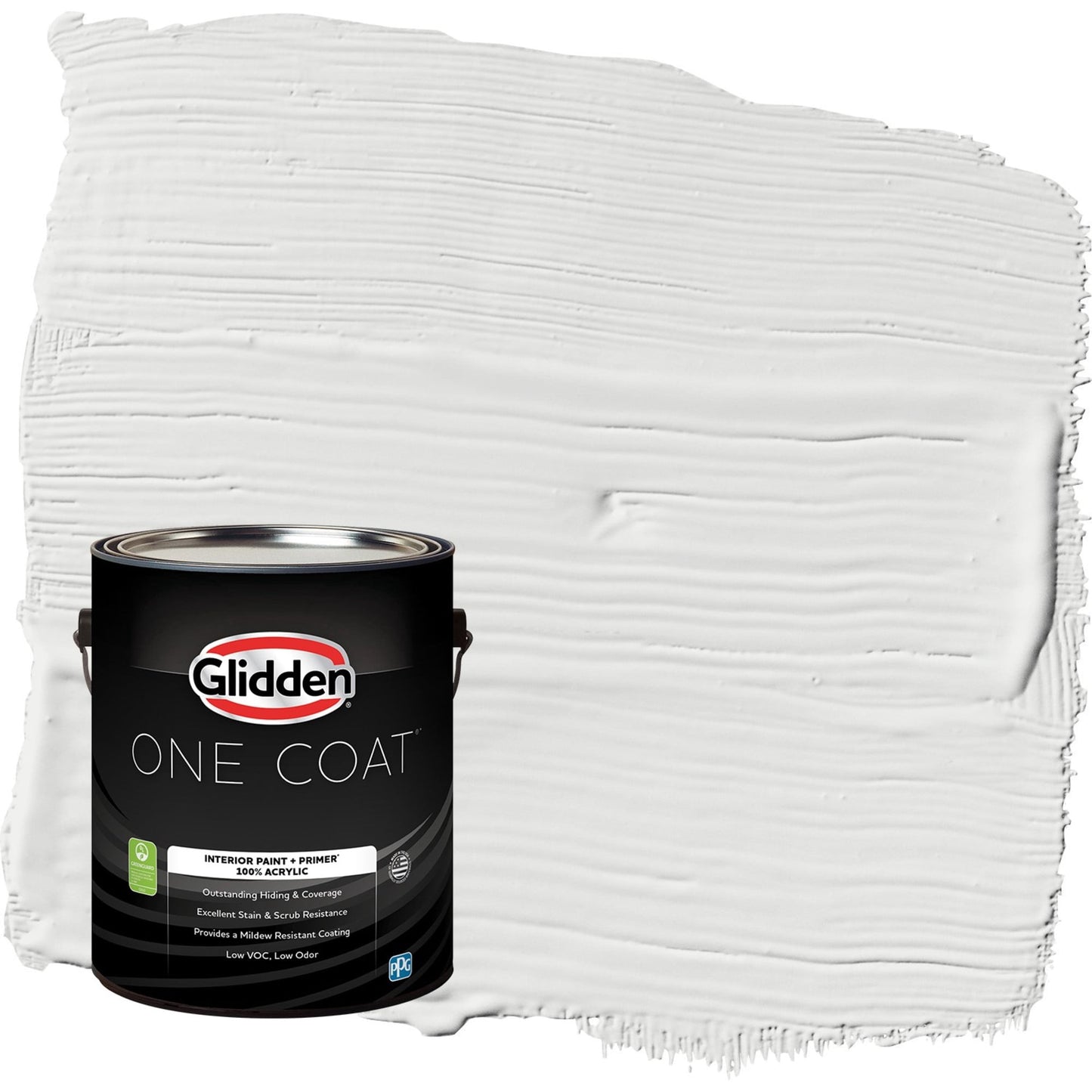 Glidden One Coat Aria / White Eggshell Interior Paint with Primer, 1 Gallon