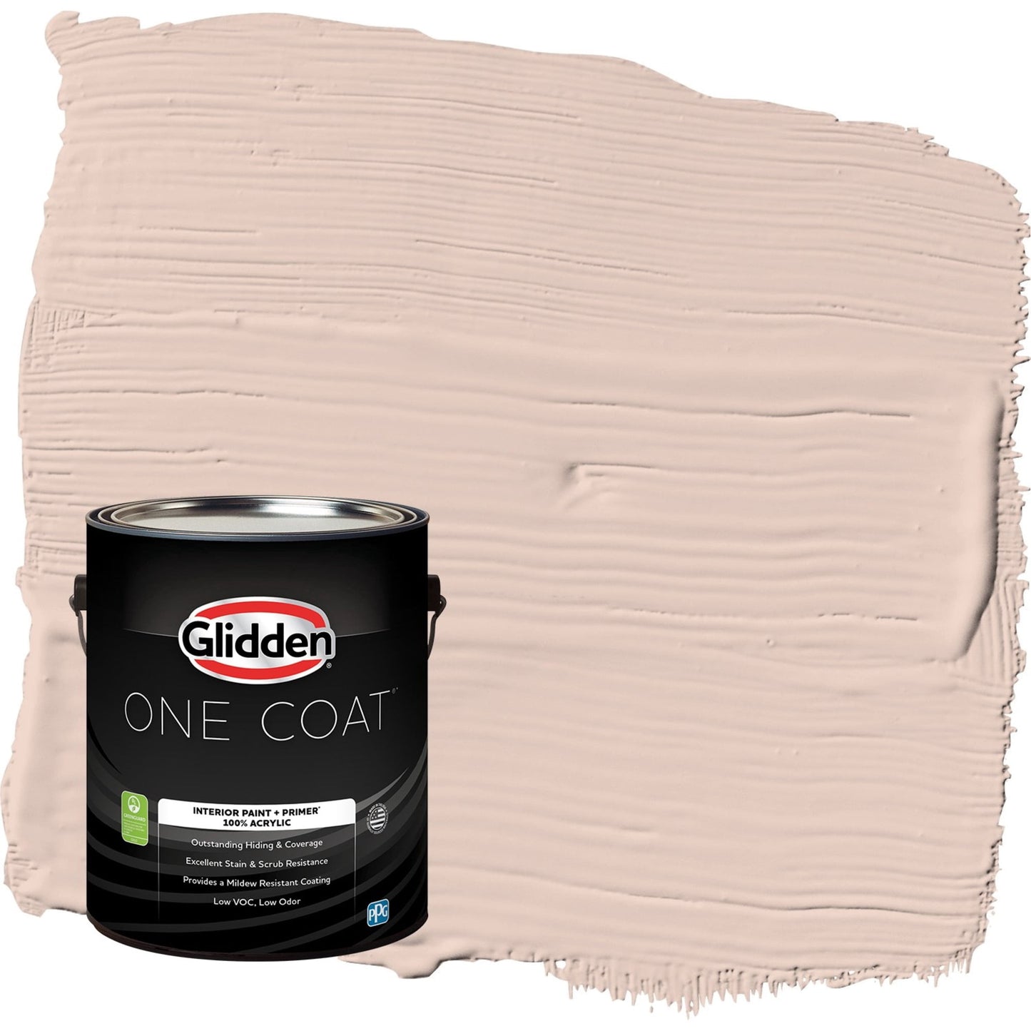 Glidden One Coat Belle of the Ball / Pink Semi-Gloss Interior Paint with Primer, 1 Gallon