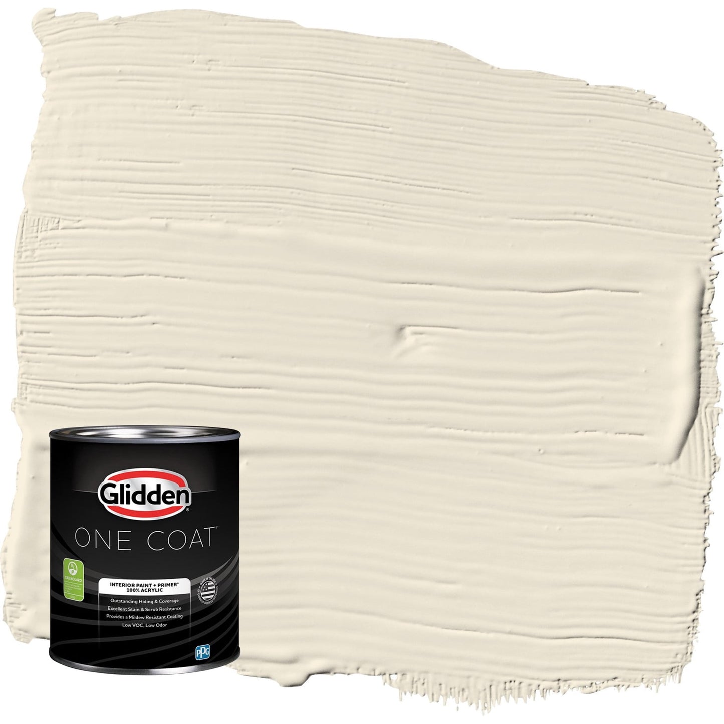 Glidden One Coat Brandied Pears / Beige Flat Interior Paint with Primer, 1 Quart