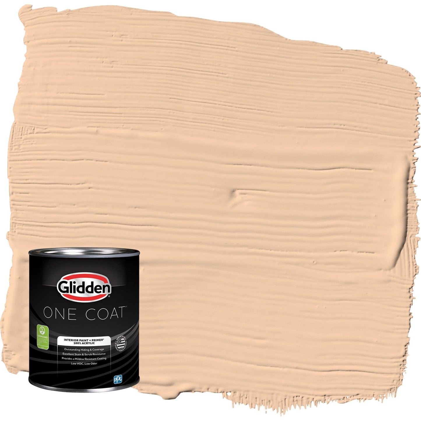 Glidden One Coat Interior Paint and Primer, Caramel Ice / Orange, 1 Quart, Semi-Gloss