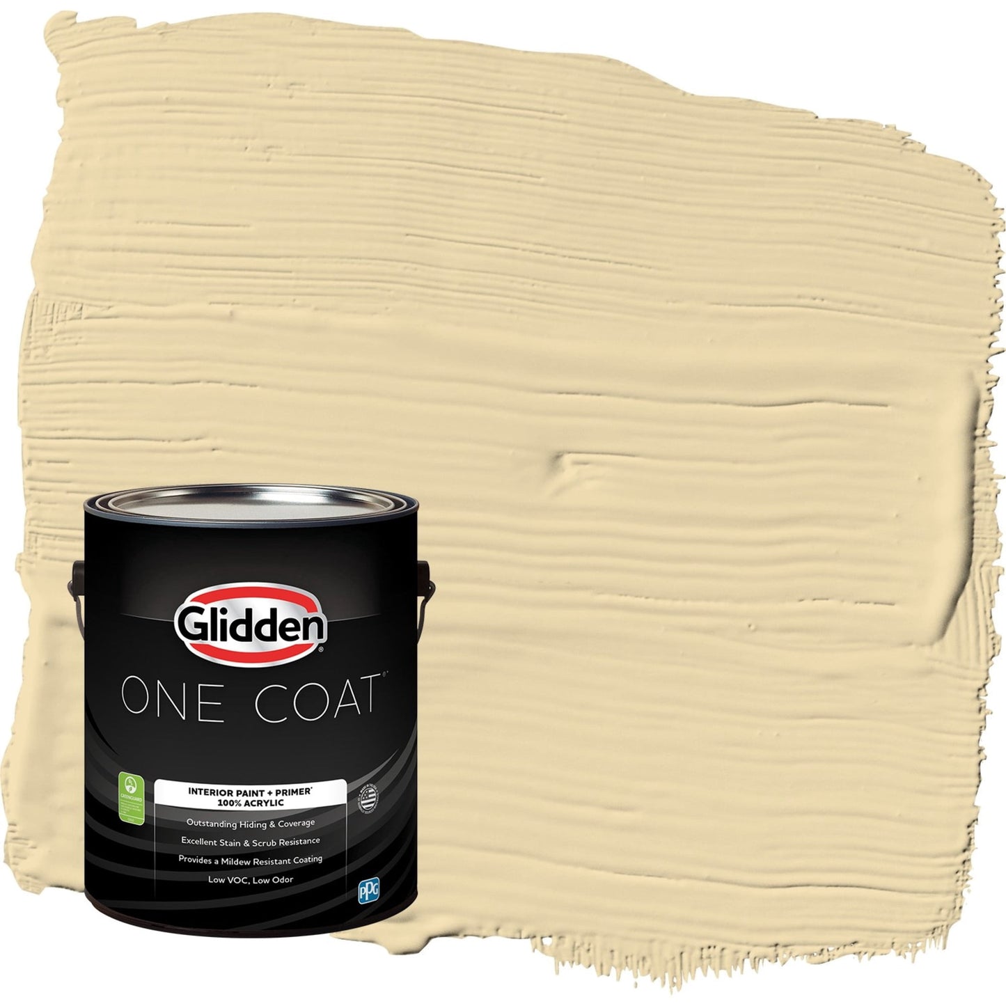 Glidden One Coat Caramelized Pears / Yellow Semi-Gloss Interior Paint with Primer, 1 Gallon