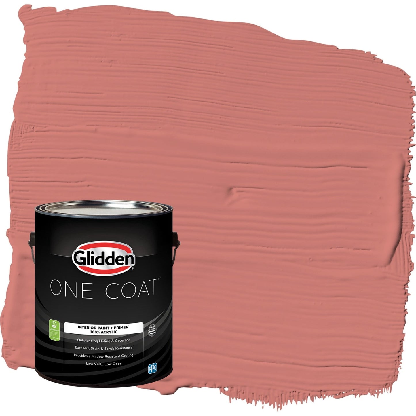 Glidden One Coat Chili Pepper / Red Eggshell Interior Paint with Primer, 1 Gallon