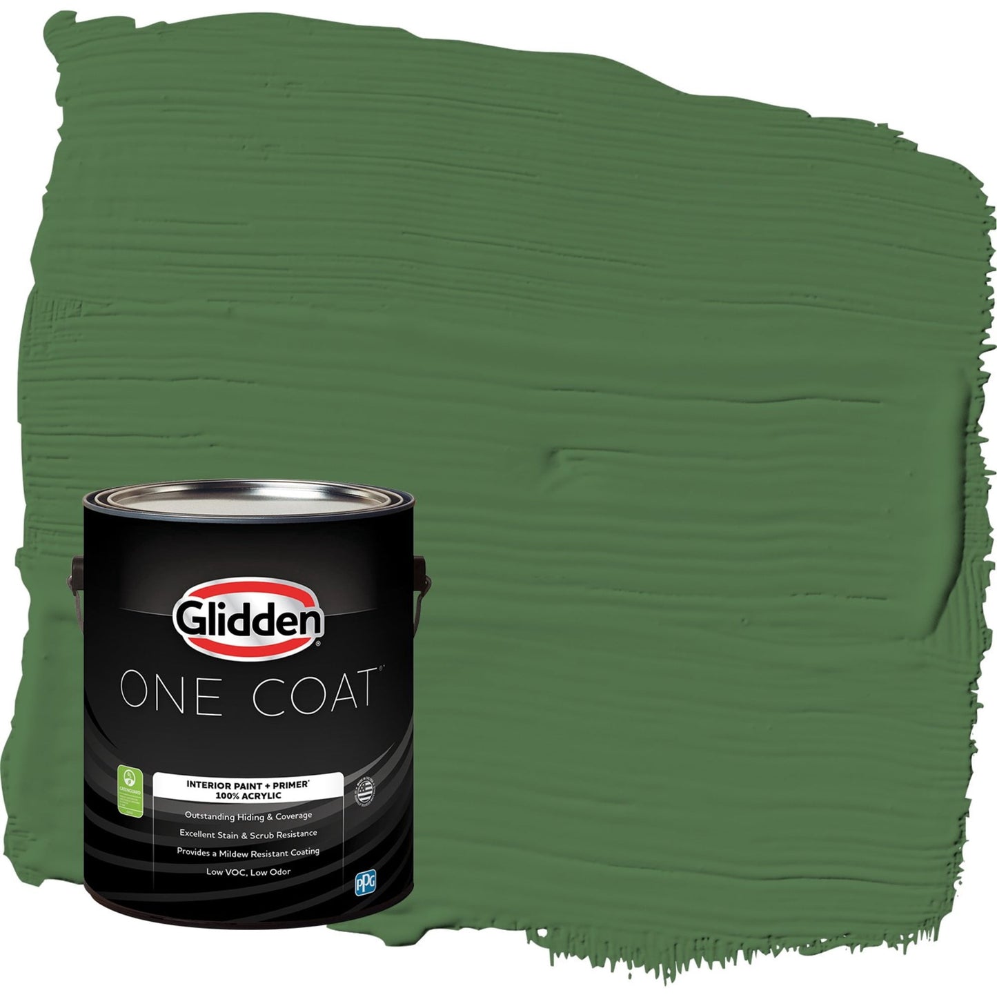 Glidden One Coat Clover Leaf / Green Eggshell Interior Paint with Primer, 1 Gallon