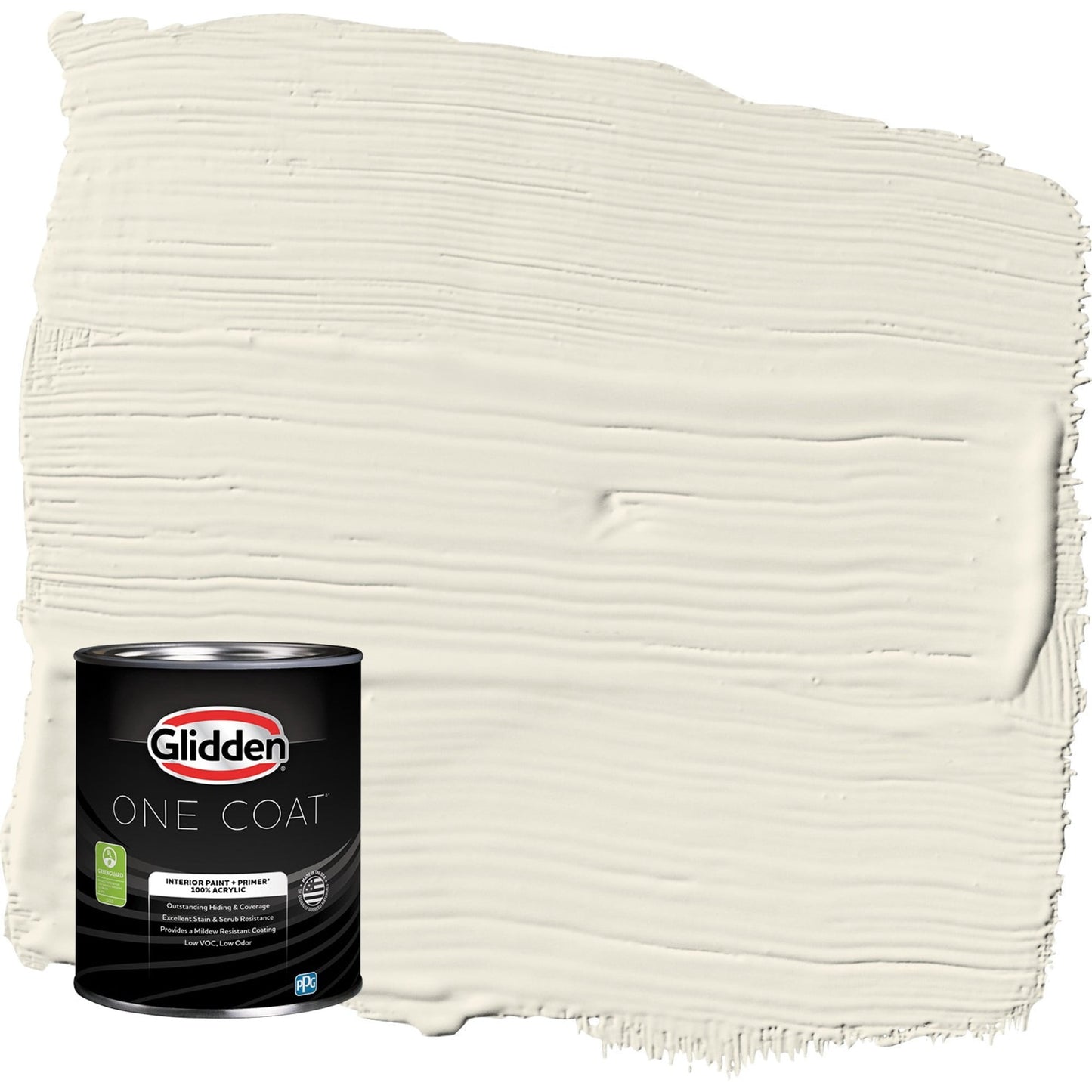 Glidden One Coat Cold Foam / White Semi-Gloss Interior Paint with Primer, 1 Quart