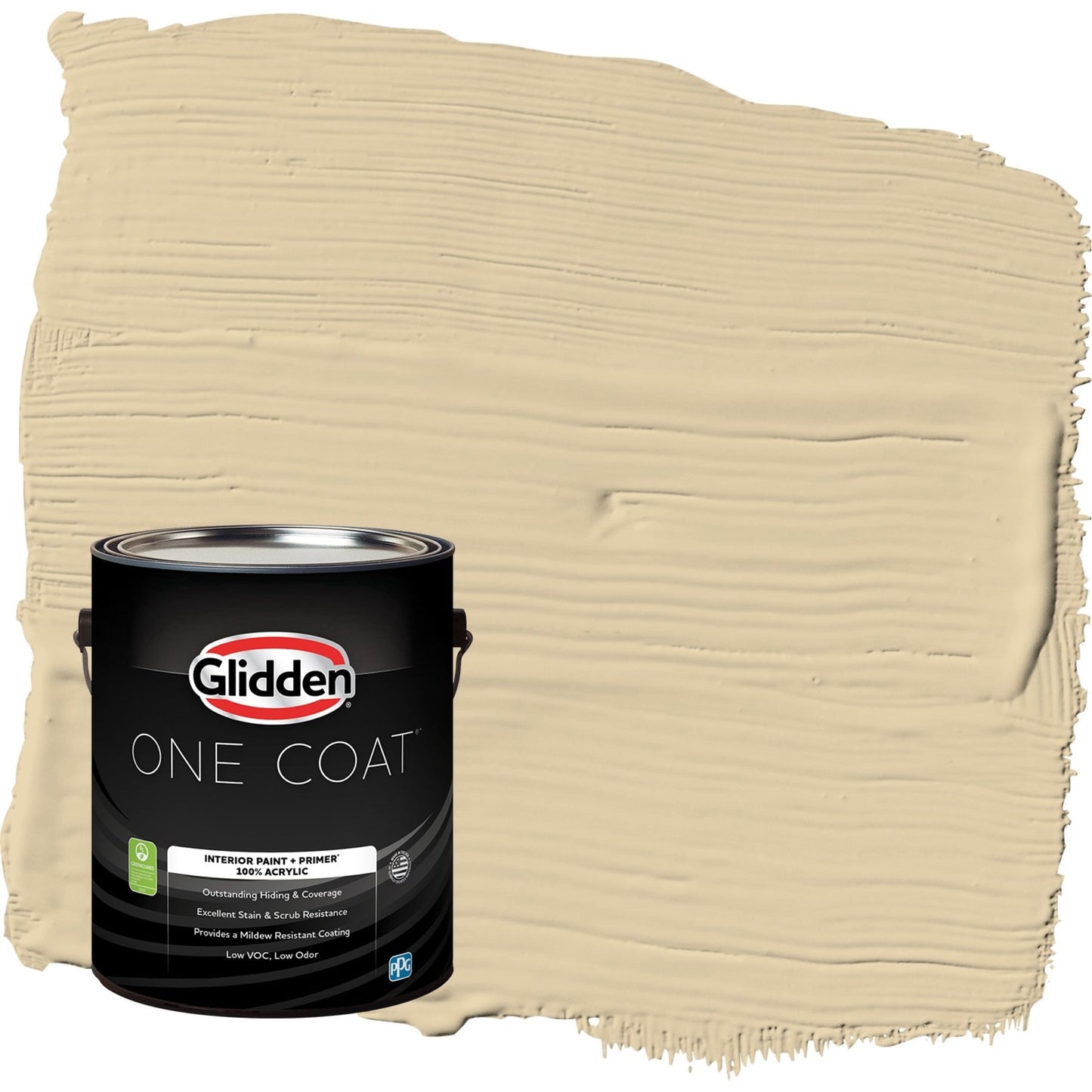 Glidden One Coat Cookie Dough / Beige Semi-Gloss Interior Paint with Primer, 1 Gallon