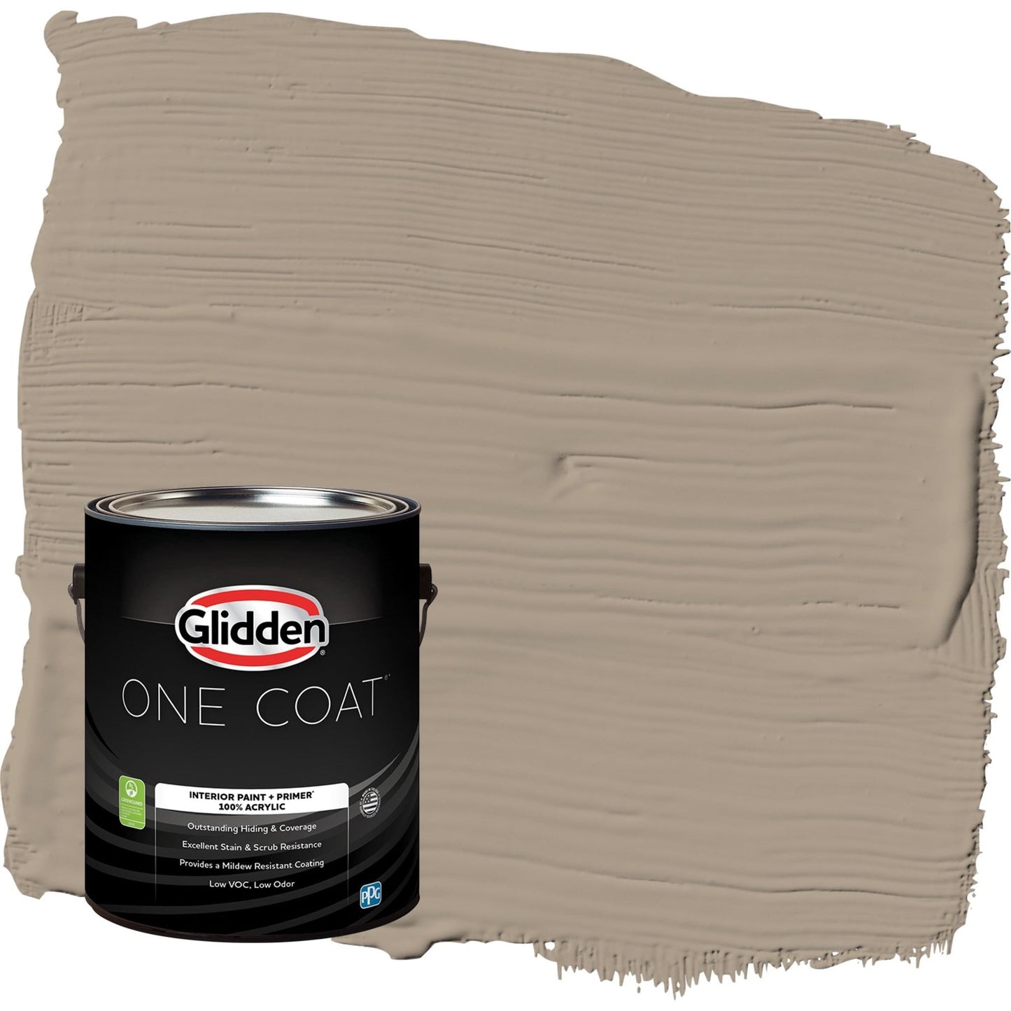 Glidden One Coat Diversion / Gray Eggshell Interior Paint with Primer, 1 Gallon