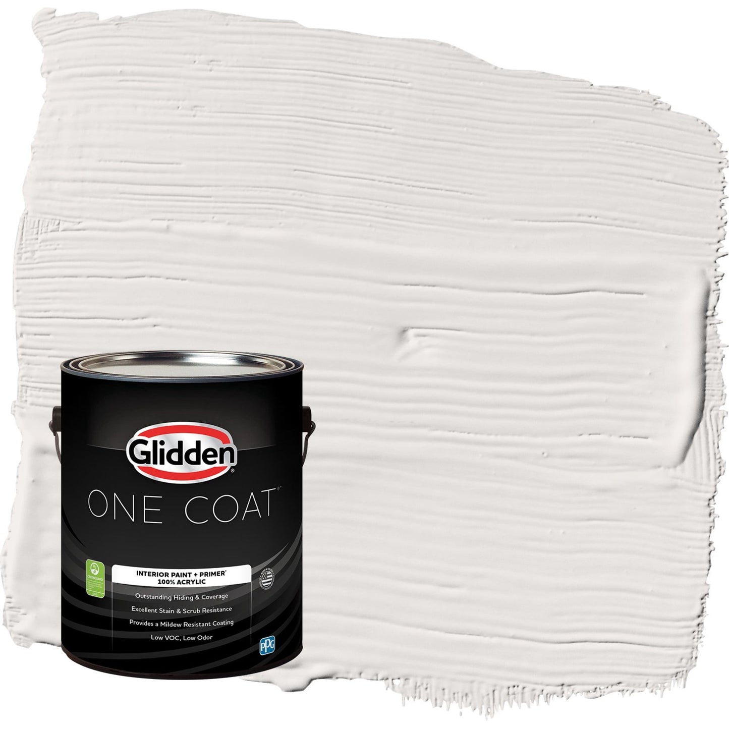 Glidden One Coat Dusky Dawn / Grey Flat Interior Paint with Primer, 1 Gallon