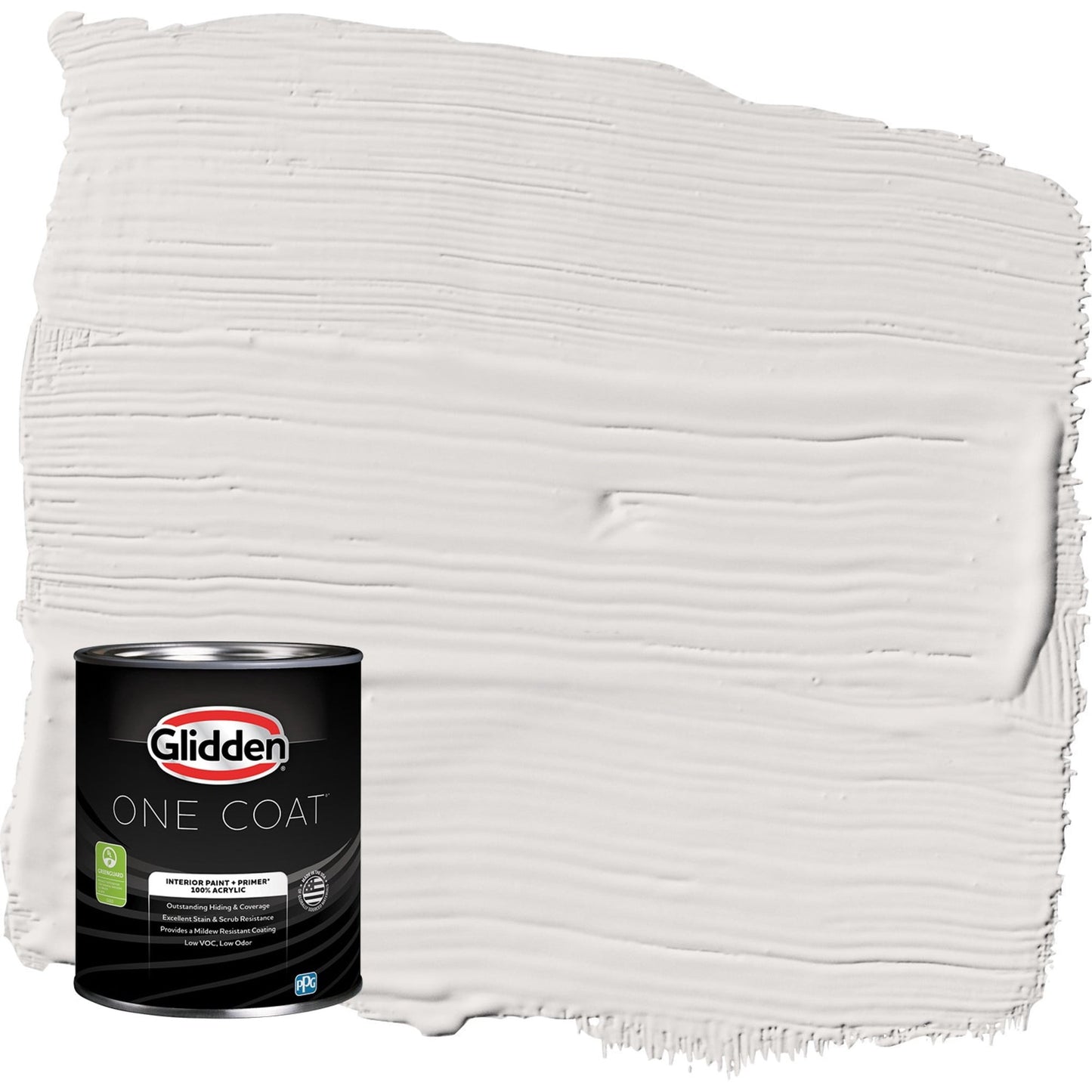 Glidden One Coat Interior Paint and Primer, Fall Chill / Gray, 1 Quart, Semi-Gloss