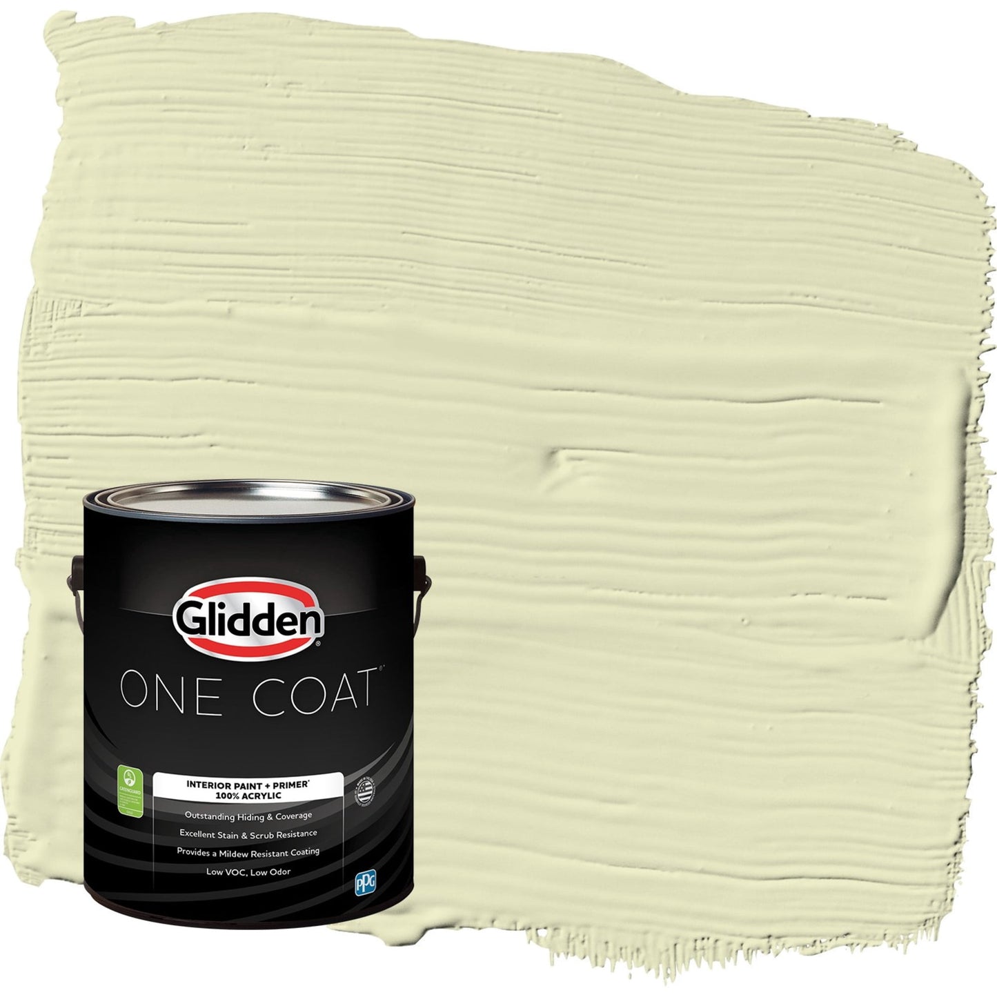 Glidden One Coat Forgive Quickly / Green Eggshell Interior Paint with Primer, 1 Gallon