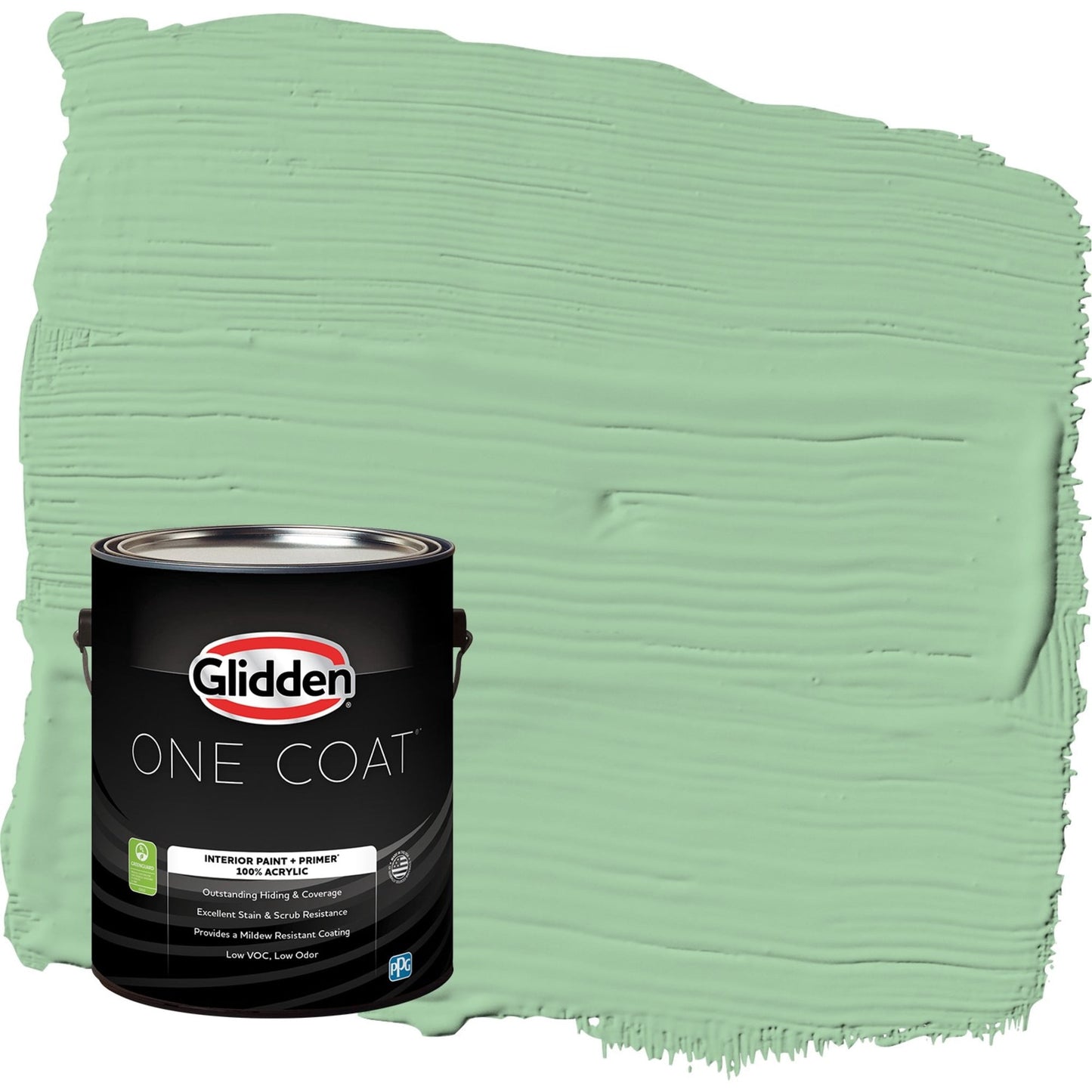 Glidden One Coat French Market / Green Semi-Gloss Interior Paint with Primer, 1 Gallon