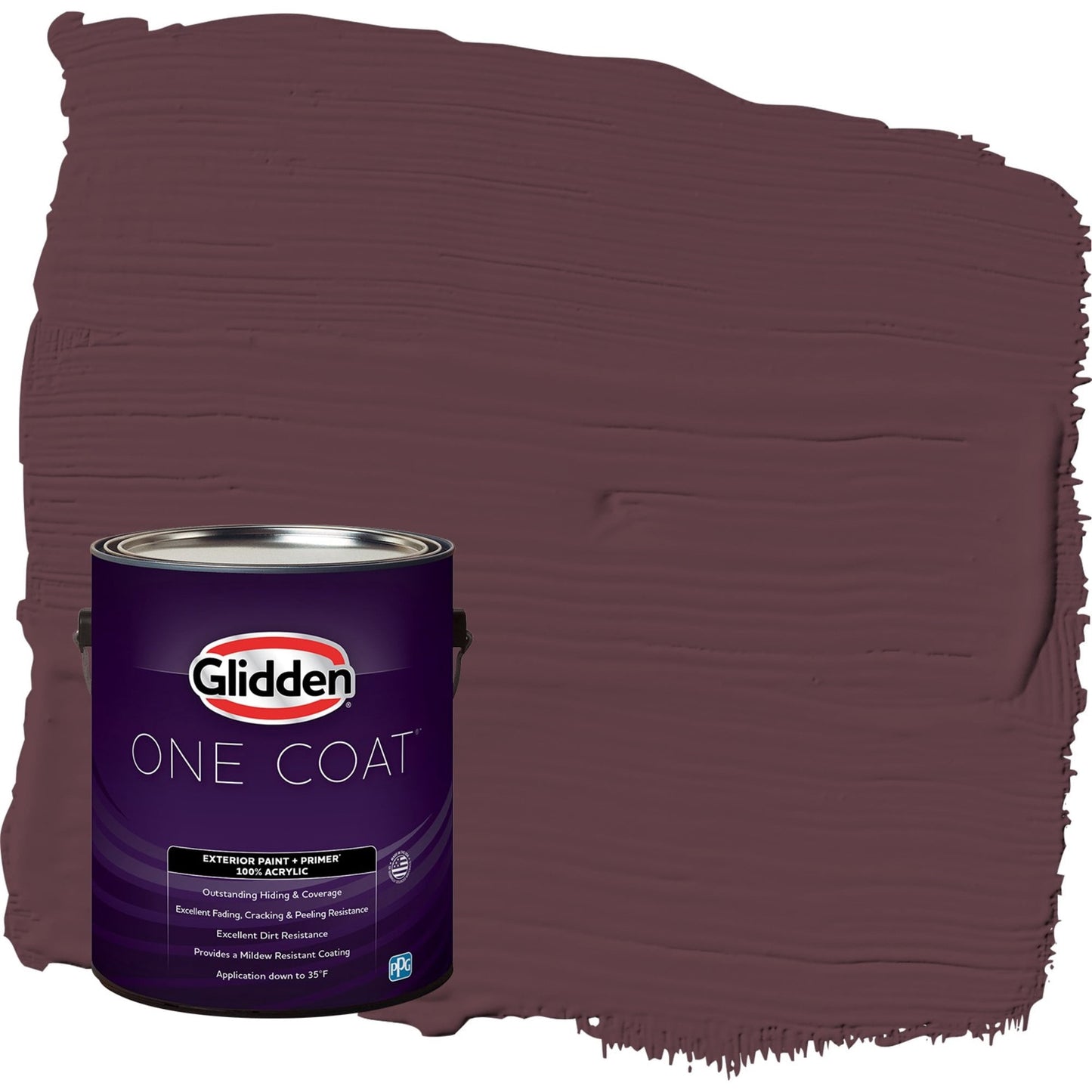 Glidden One Coat Gooseberry / Purple Flat Interior Paint with Primer, 1 Gallon