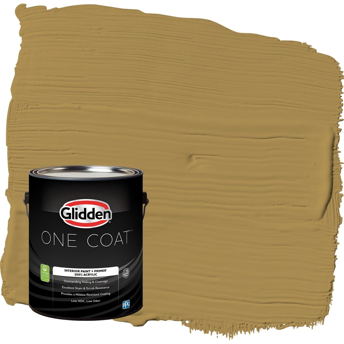 Glidden One Coat Graceful Gazelle / Brown Eggshell Interior Paint with Primer, 1 Gallon