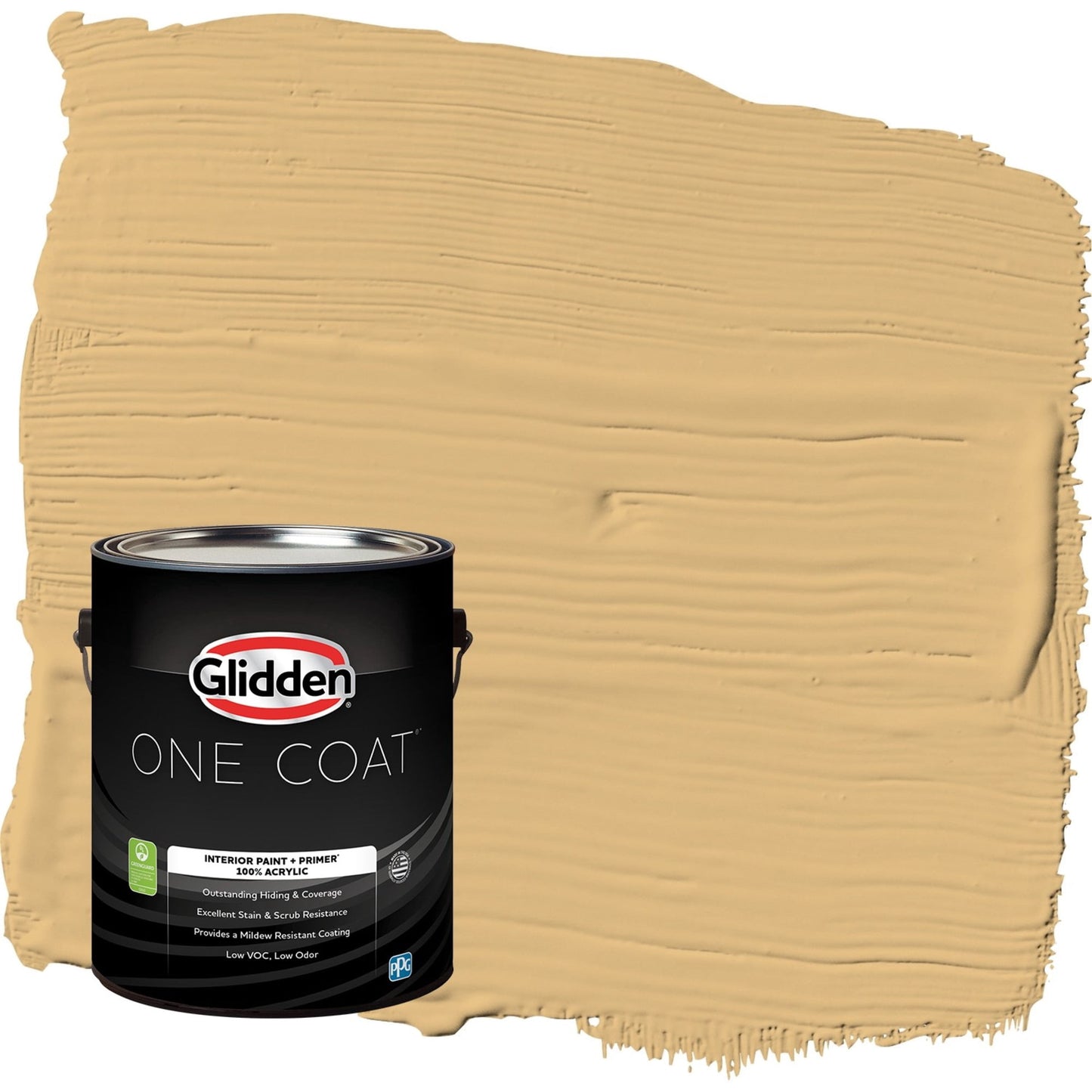 Glidden One Coat Honey Bunny / Yellow Semi-Gloss Interior Paint with Primer, 1 Gallon